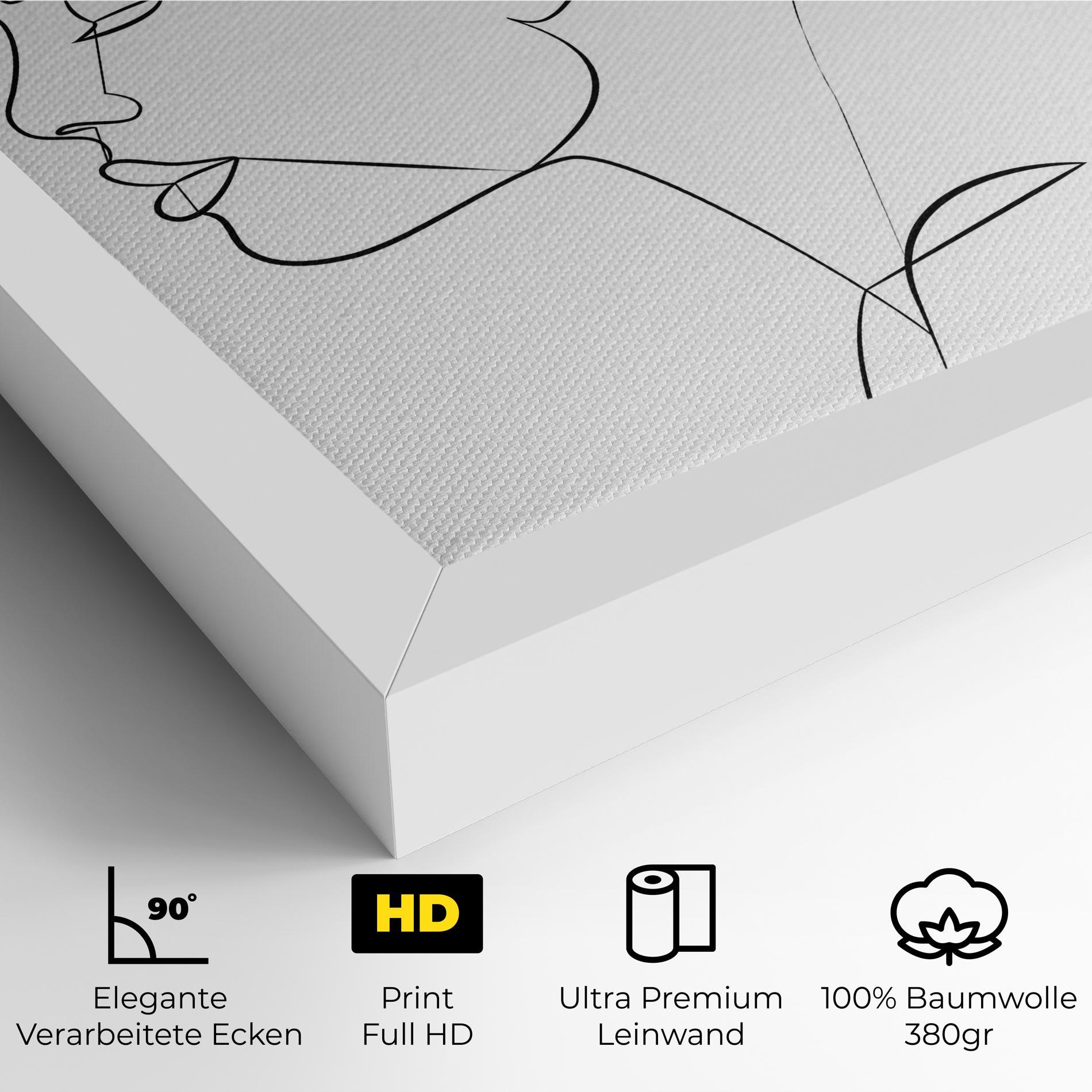 Leinwandbild Female Black Line mockup 4