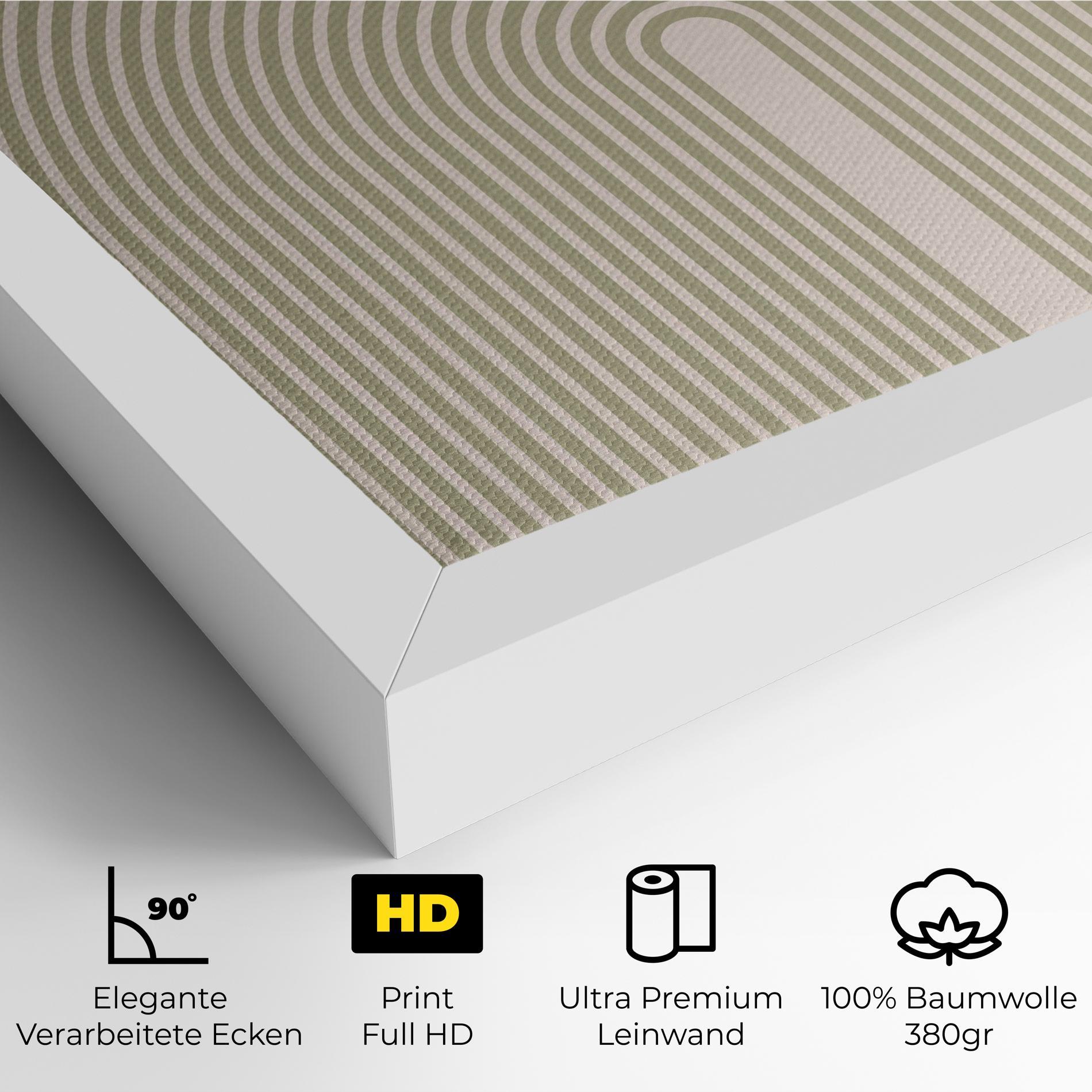 Leinwandbild Green Circle Lines mockup 4