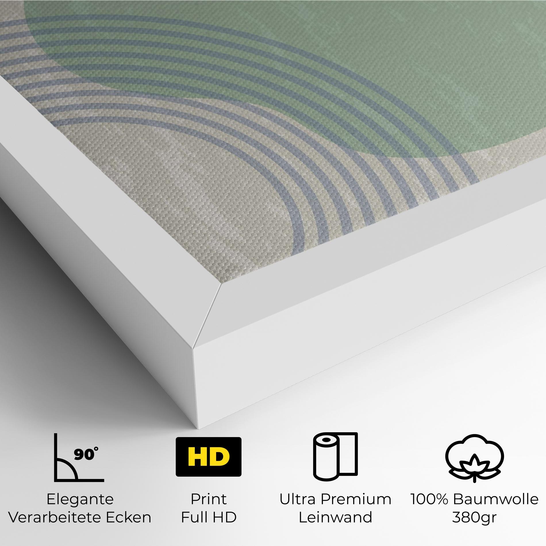 Leinwandbild Green Pink Shapes mockup 4