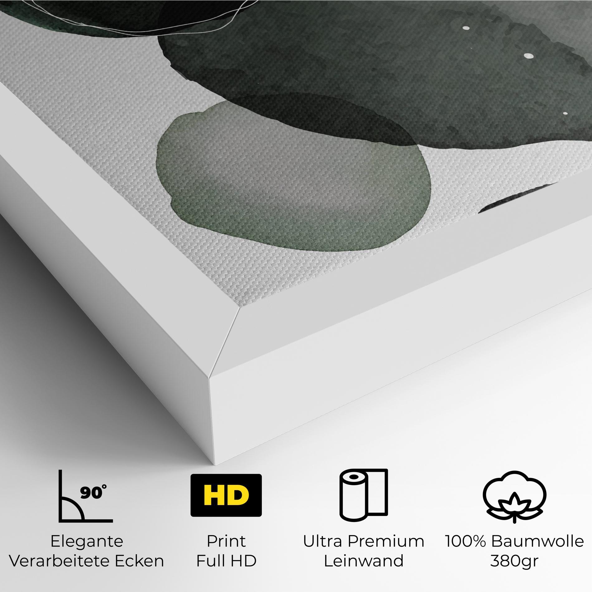 Leinwandbild Green Watercolor mockup 4