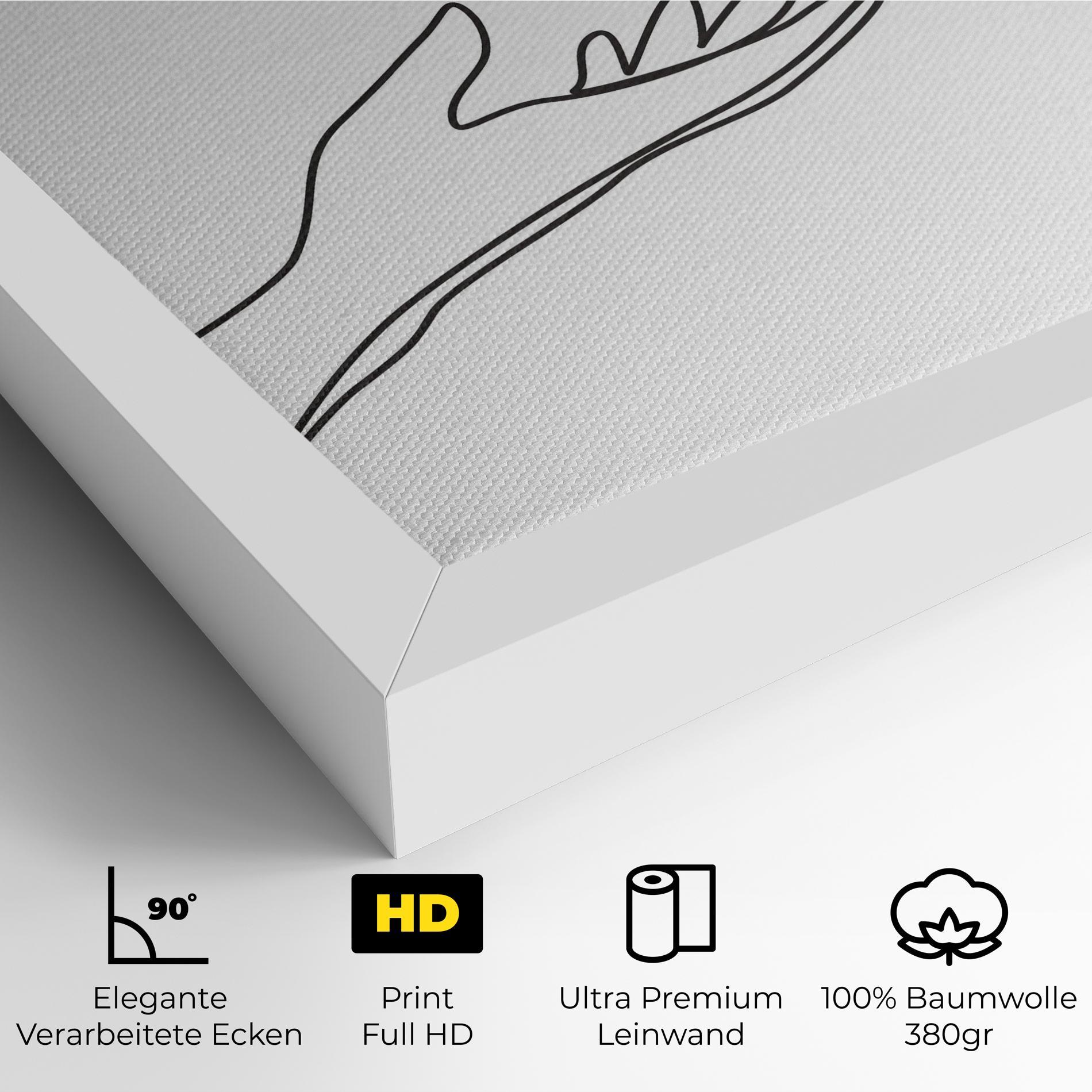 Leinwandbild Hands Reaching mockup 4