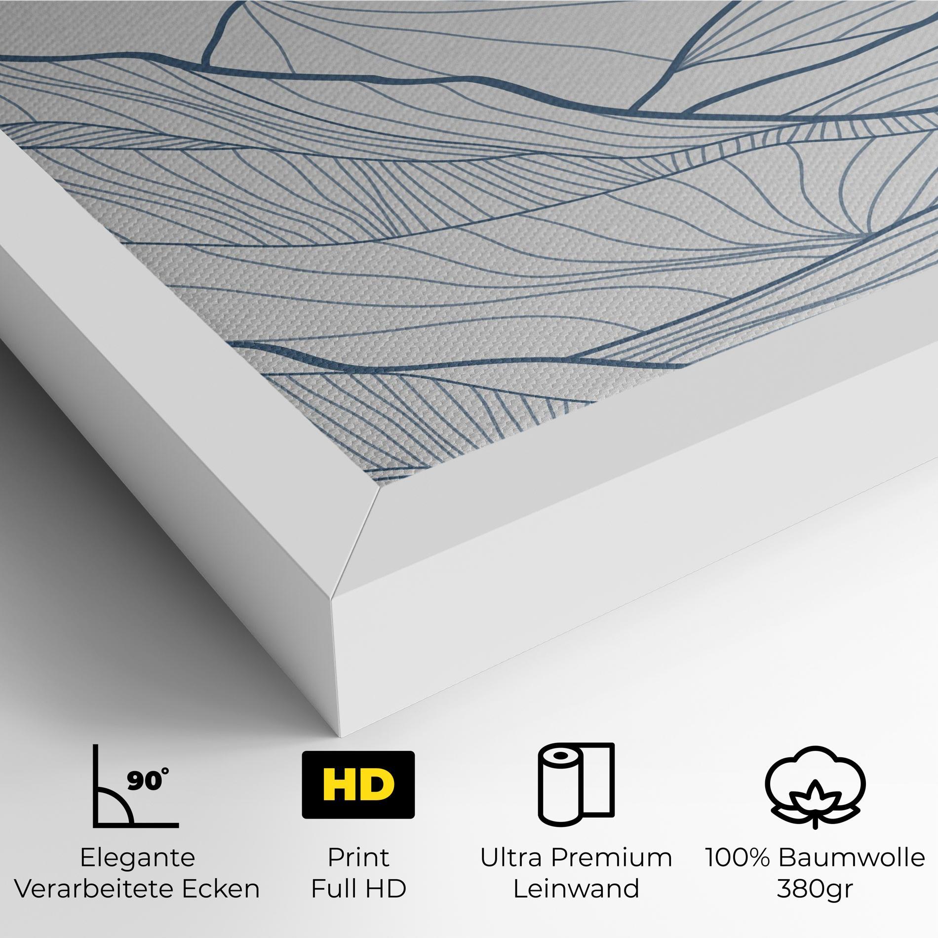 Leinwandbild Mountain Blue Line mockup 4