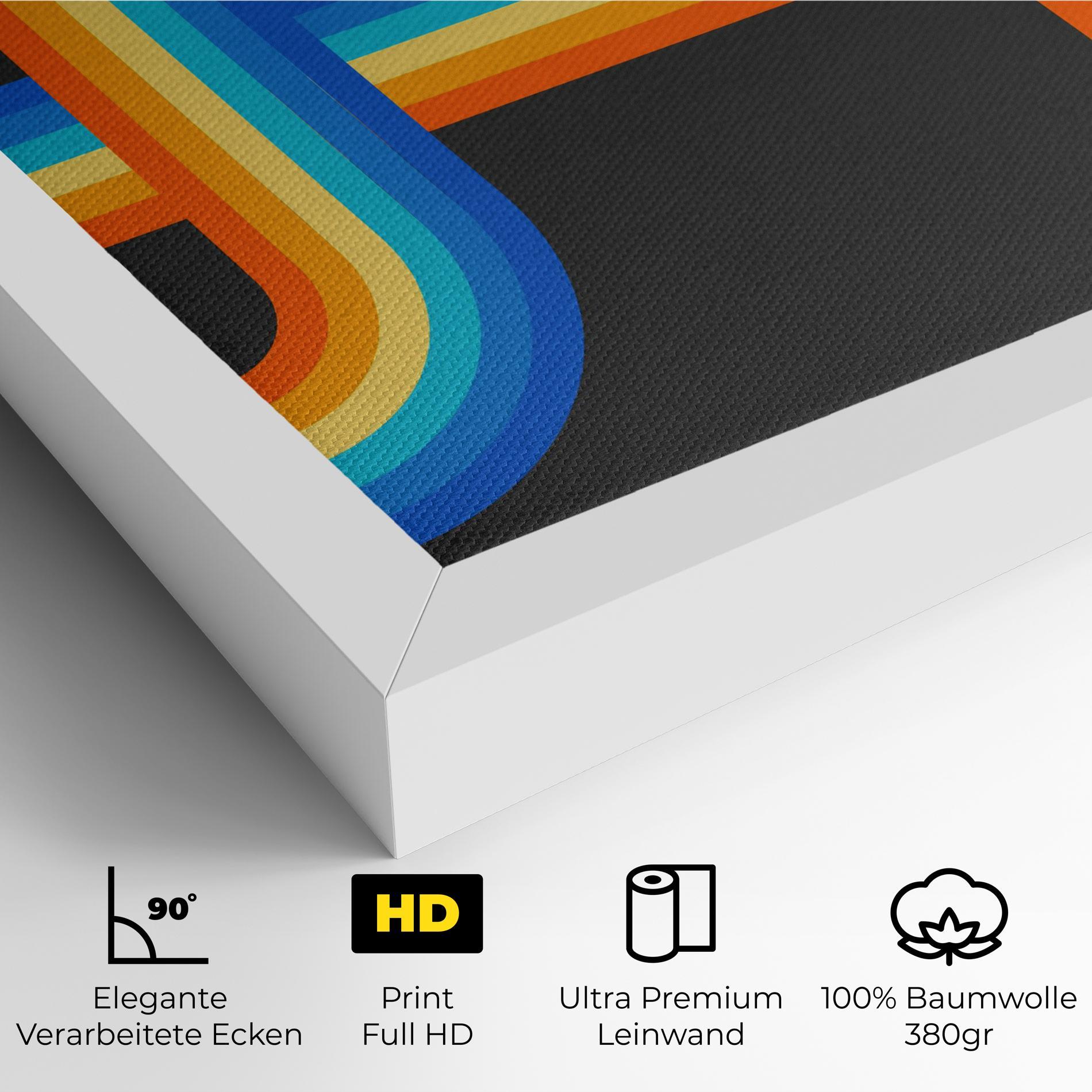 Leinwandbild Vintage Ranbow mockup 4