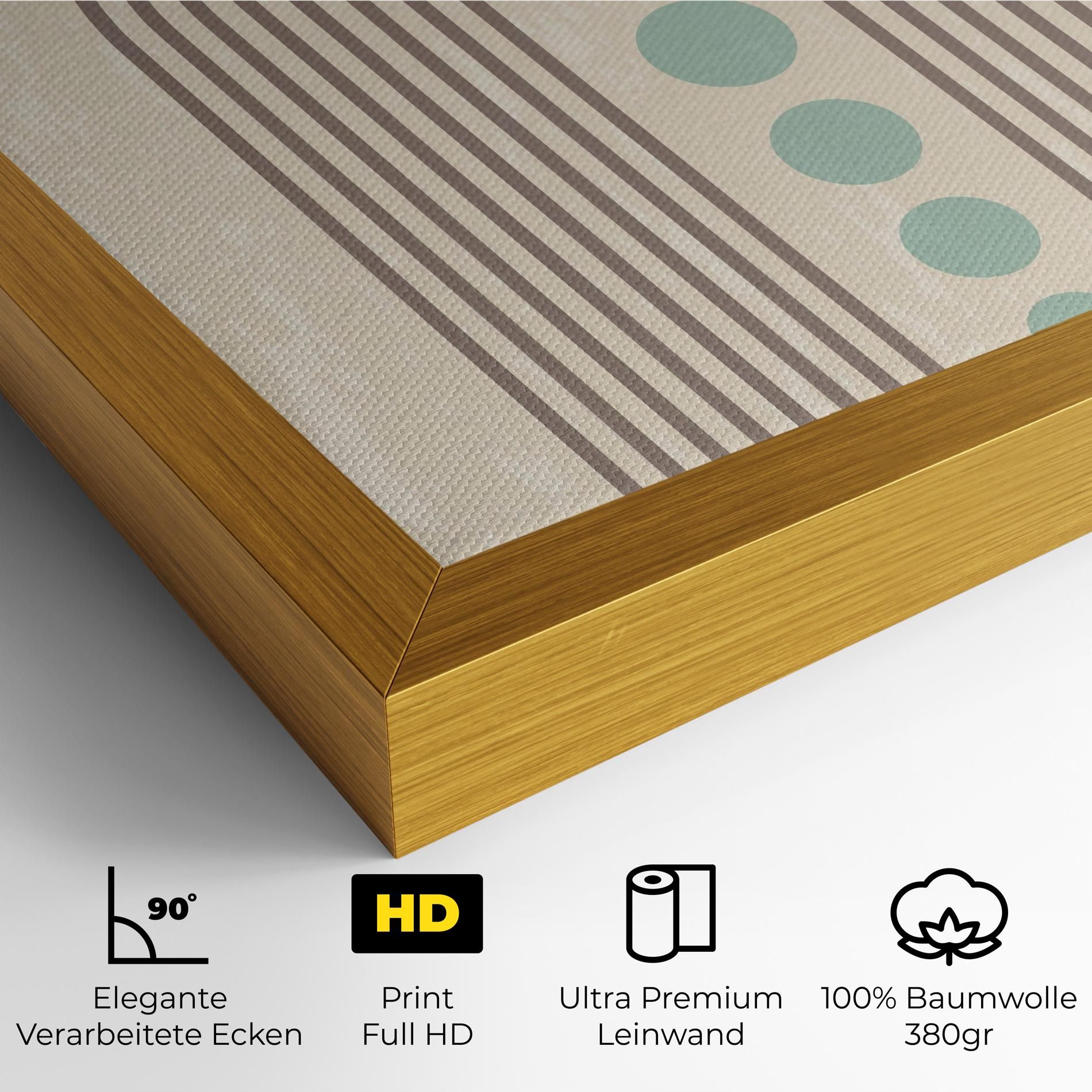 Cream Blue Circles mockup 4