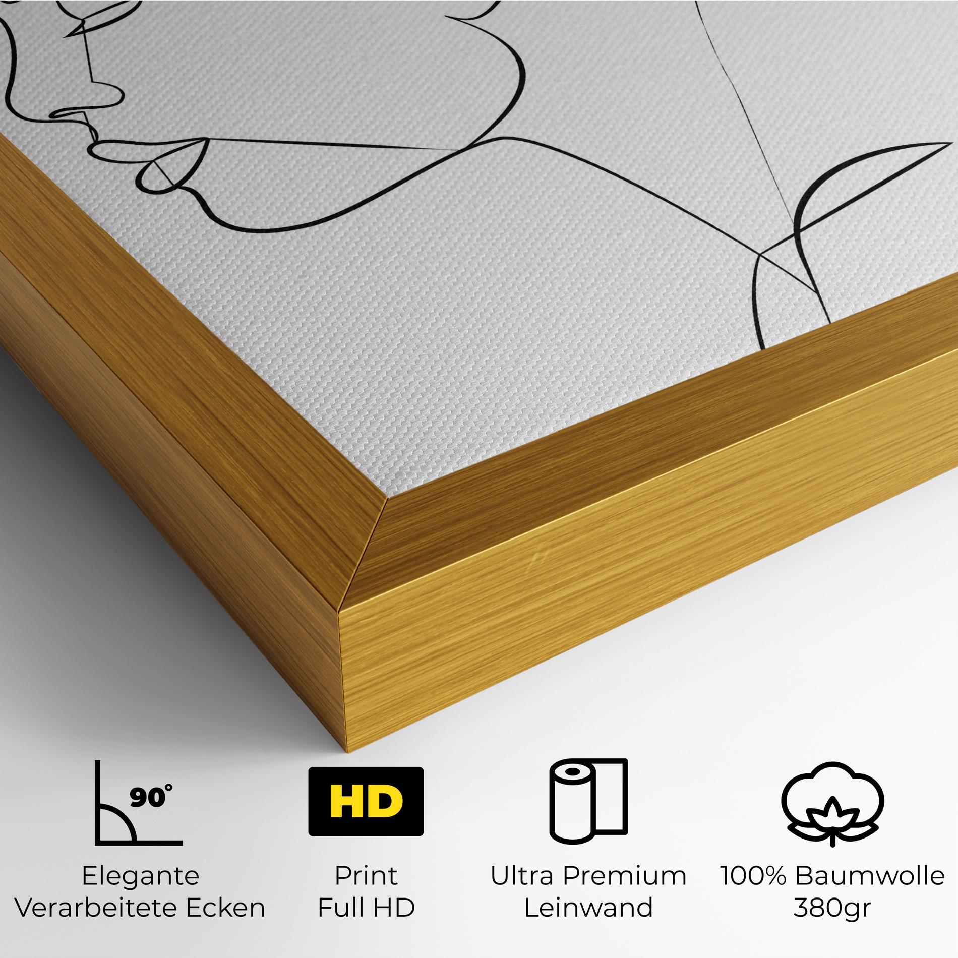 Leinwandbild Female Black Line mockup 4