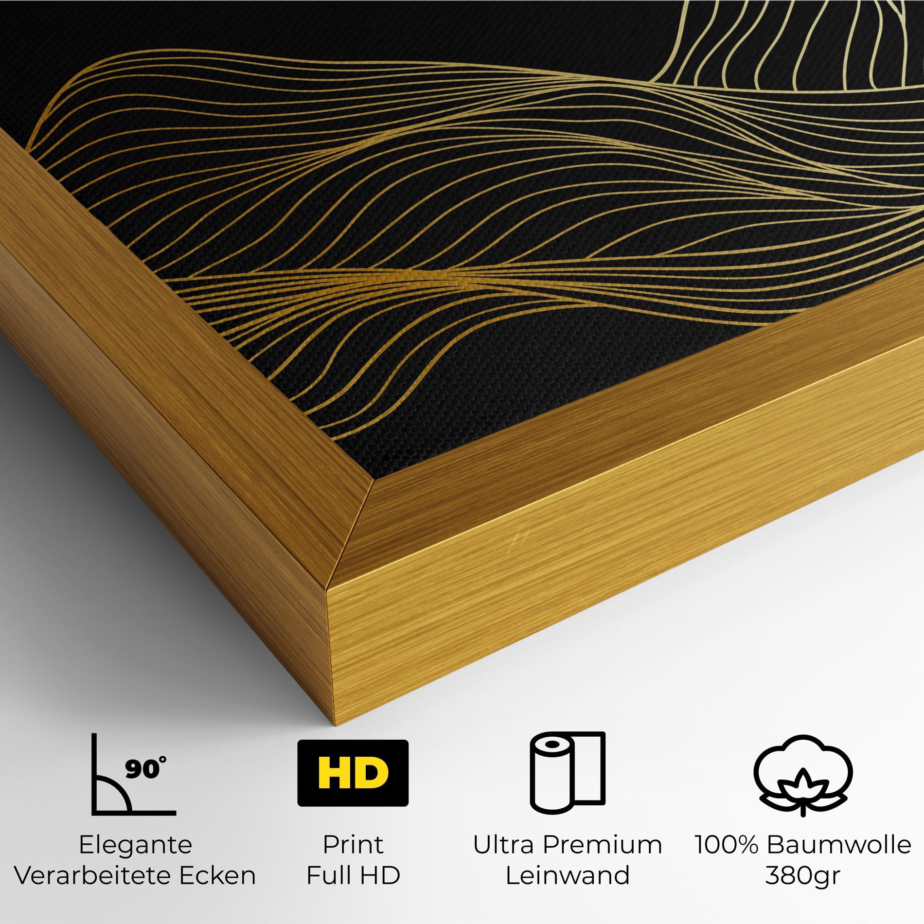 Leinwandbild Golden Moon mockup 4