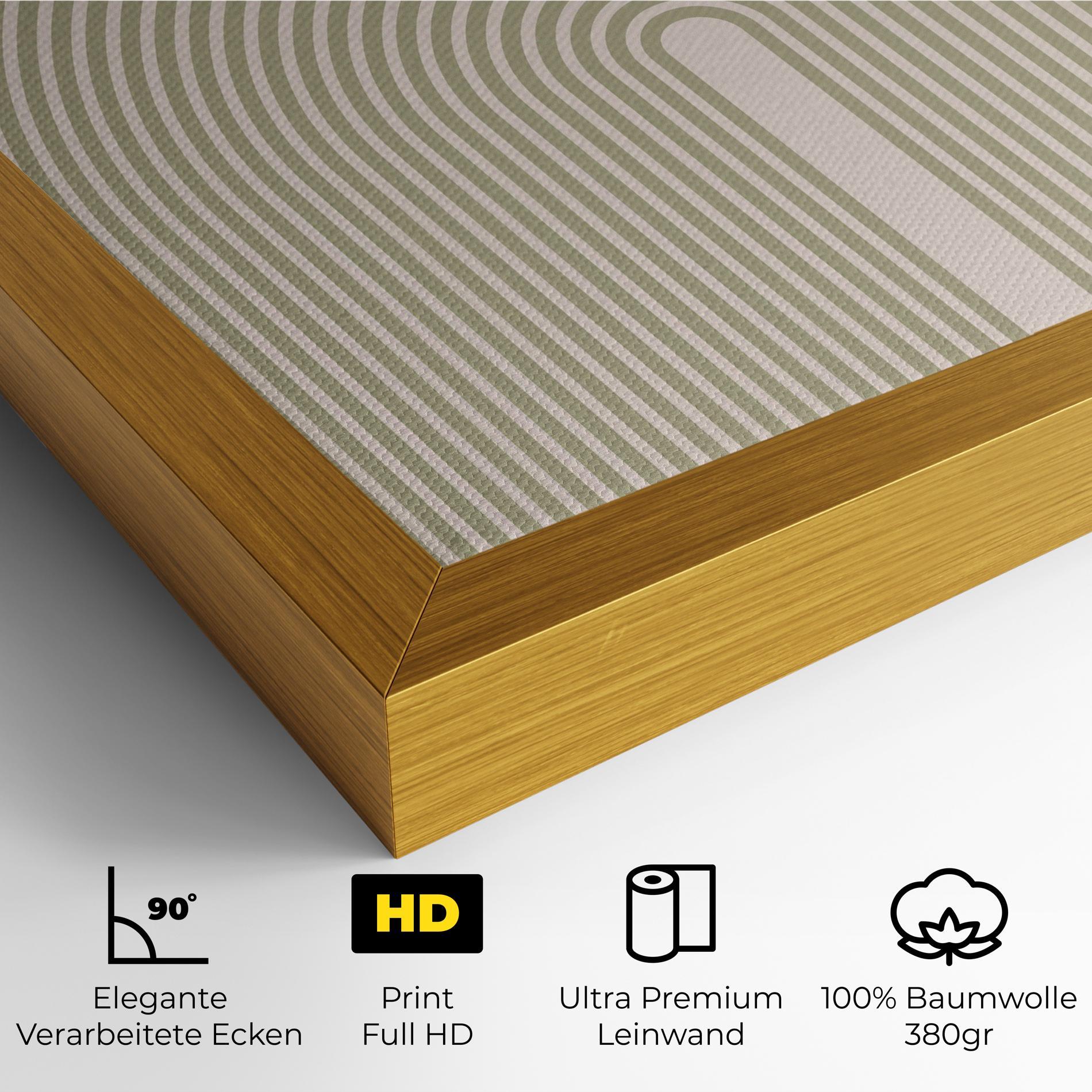 Leinwandbild Green Circle Lines mockup 4