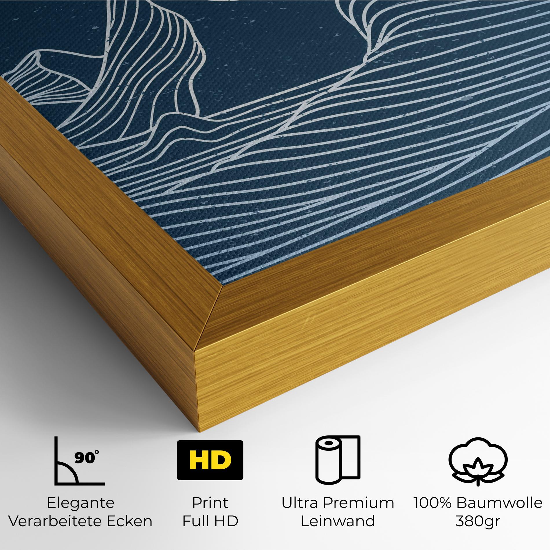 Leinwandbild Ocean Blue Wave mockup 4