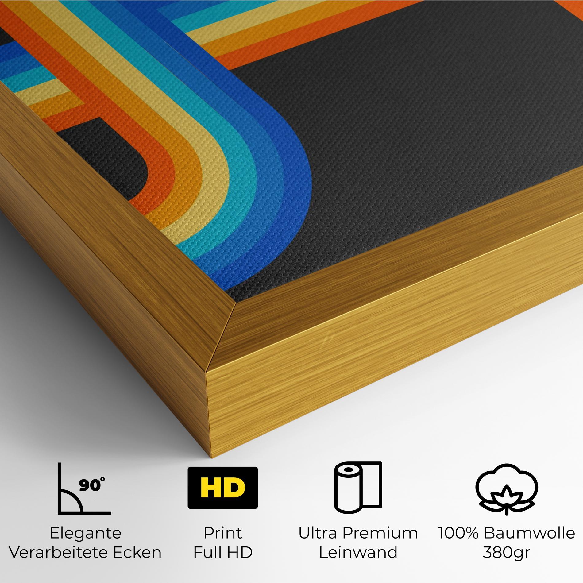 Leinwandbild Vintage Ranbow mockup 4