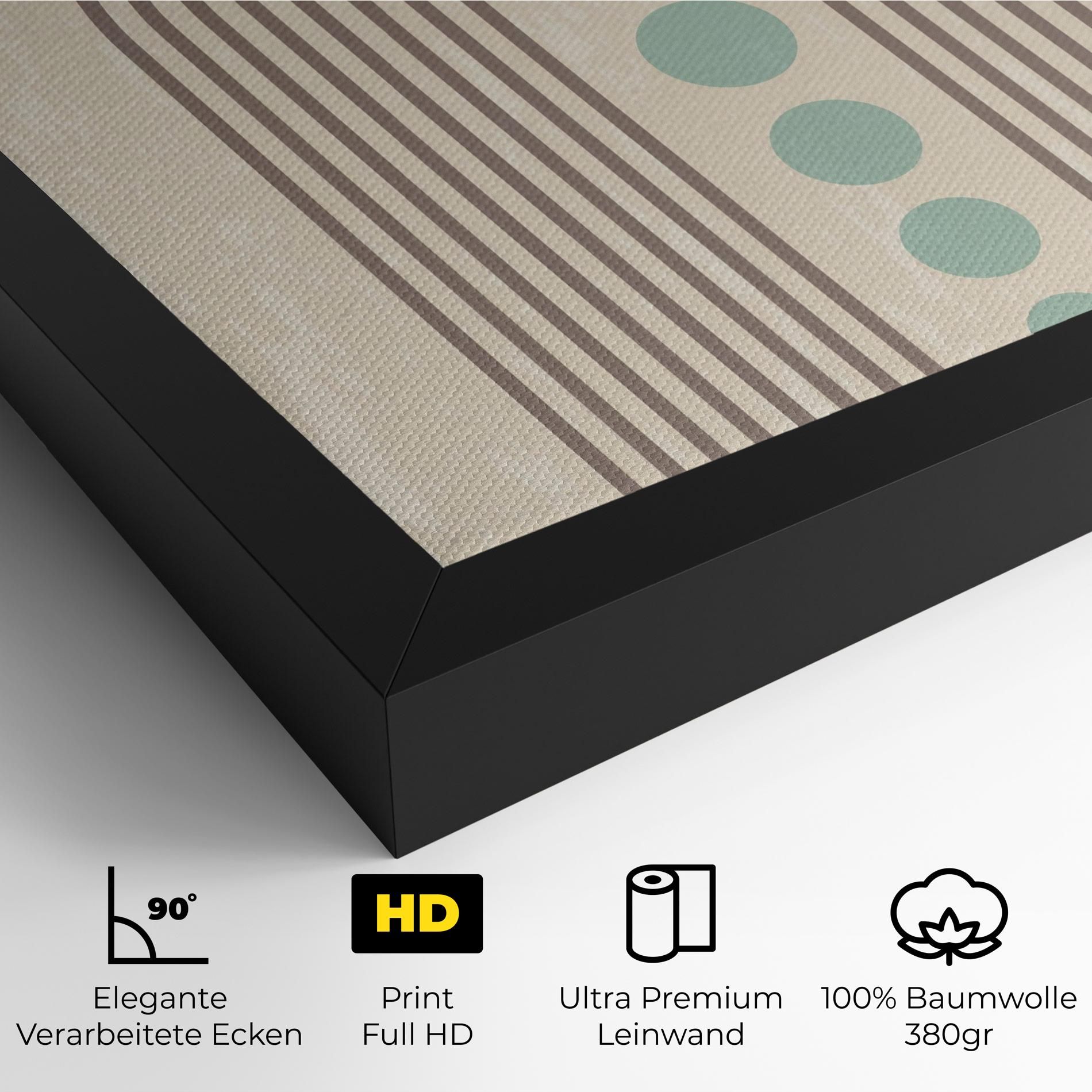 Cream Blue Circles mockup 4