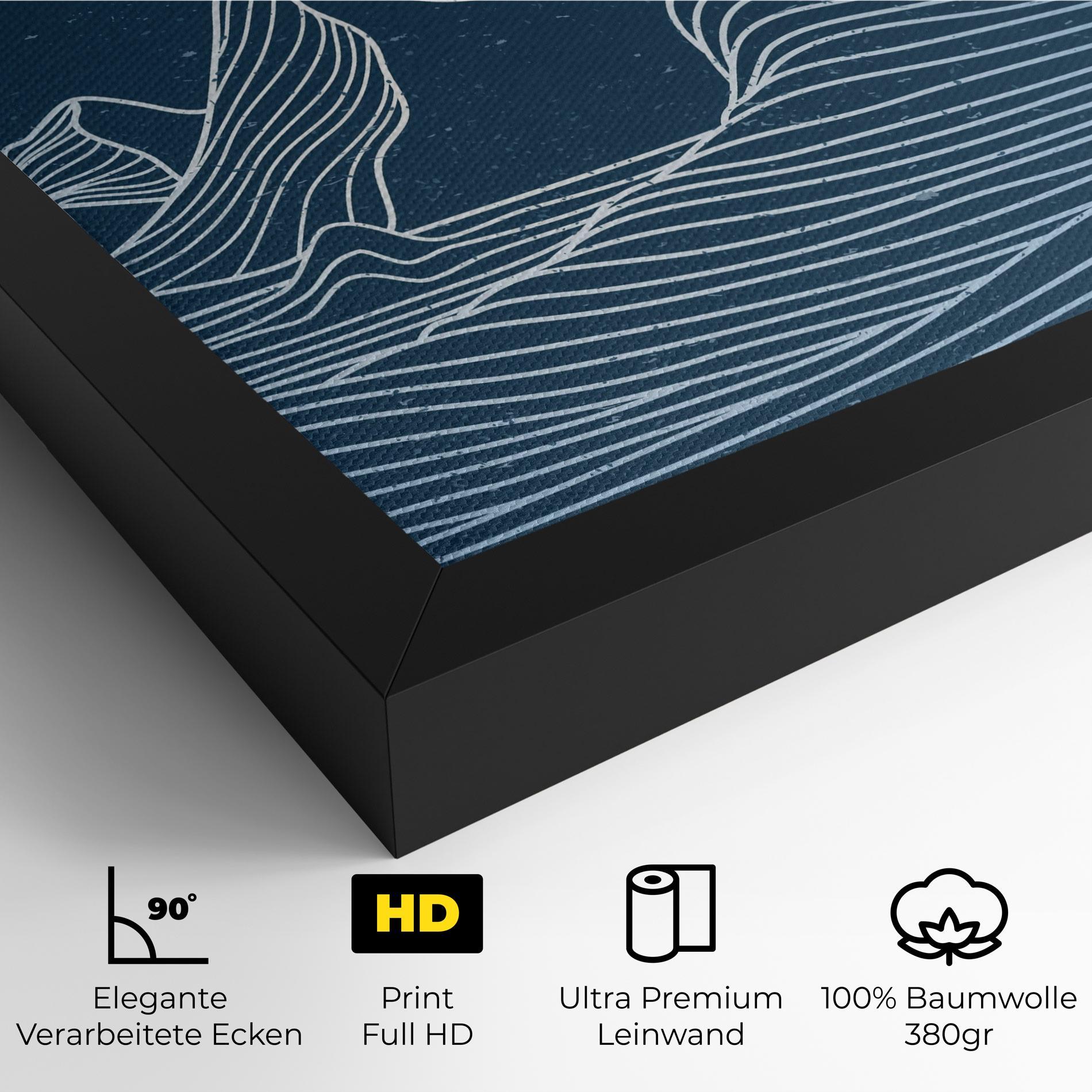 Leinwandbild Ocean Blue Wave mockup 4