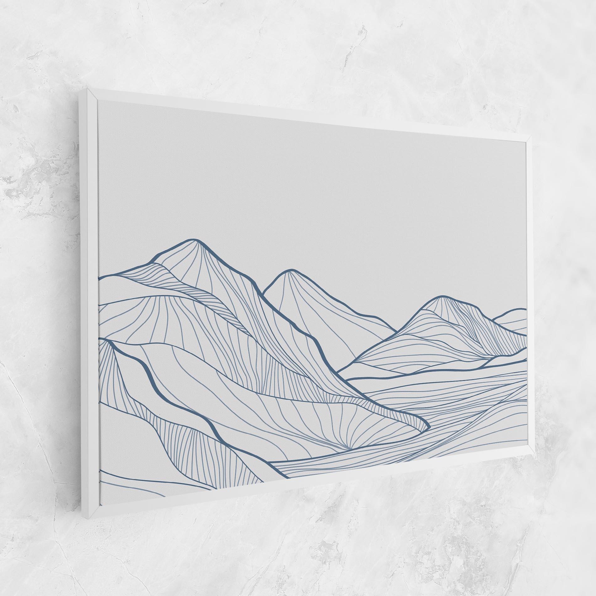 Leinwandbild Mountain Blue Line mockup 1