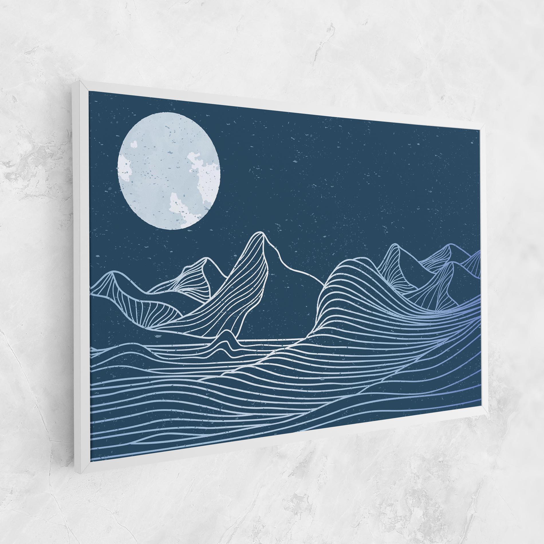 Leinwandbild Ocean Blue Wave mockup 1