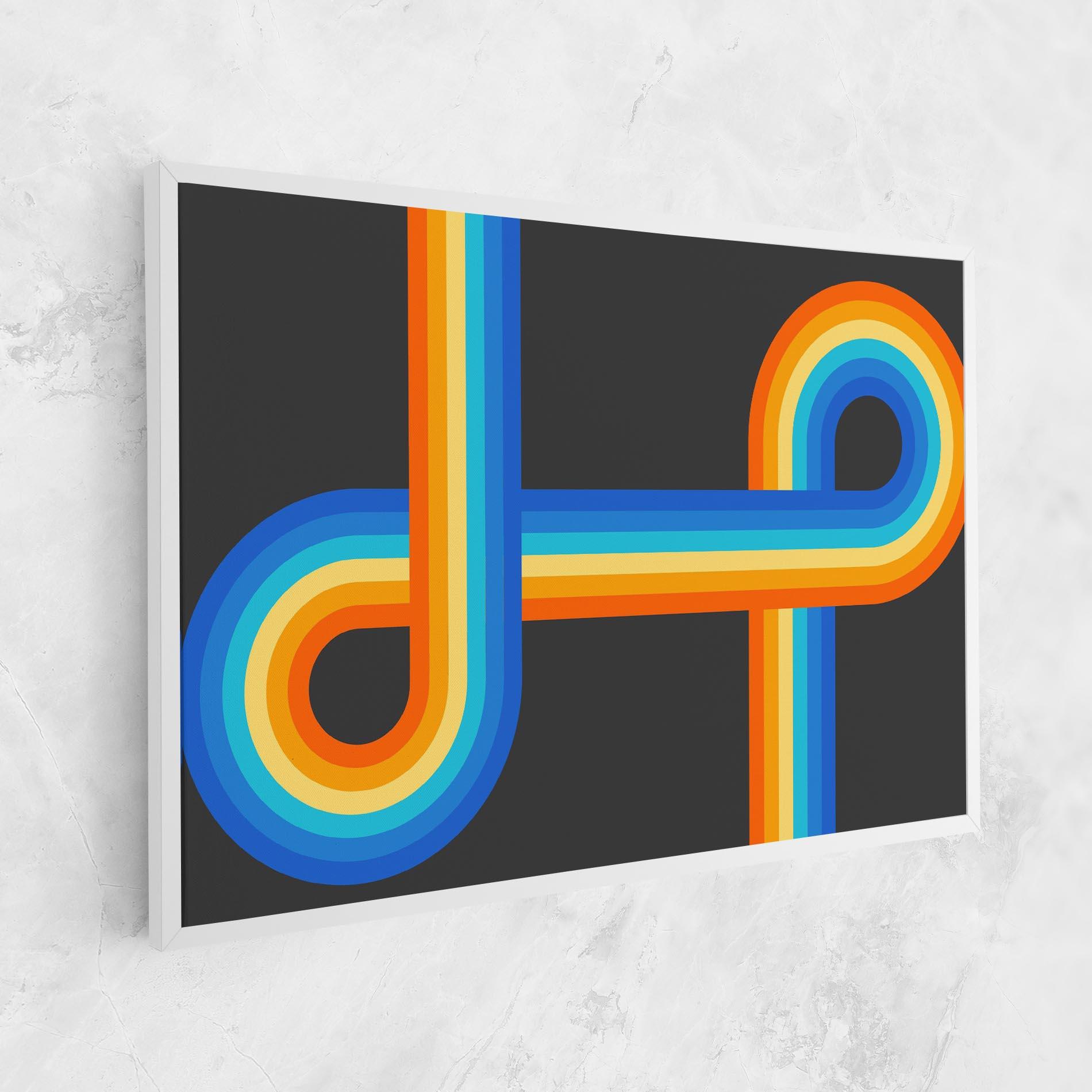 Leinwandbild Vintage Ranbow mockup 1