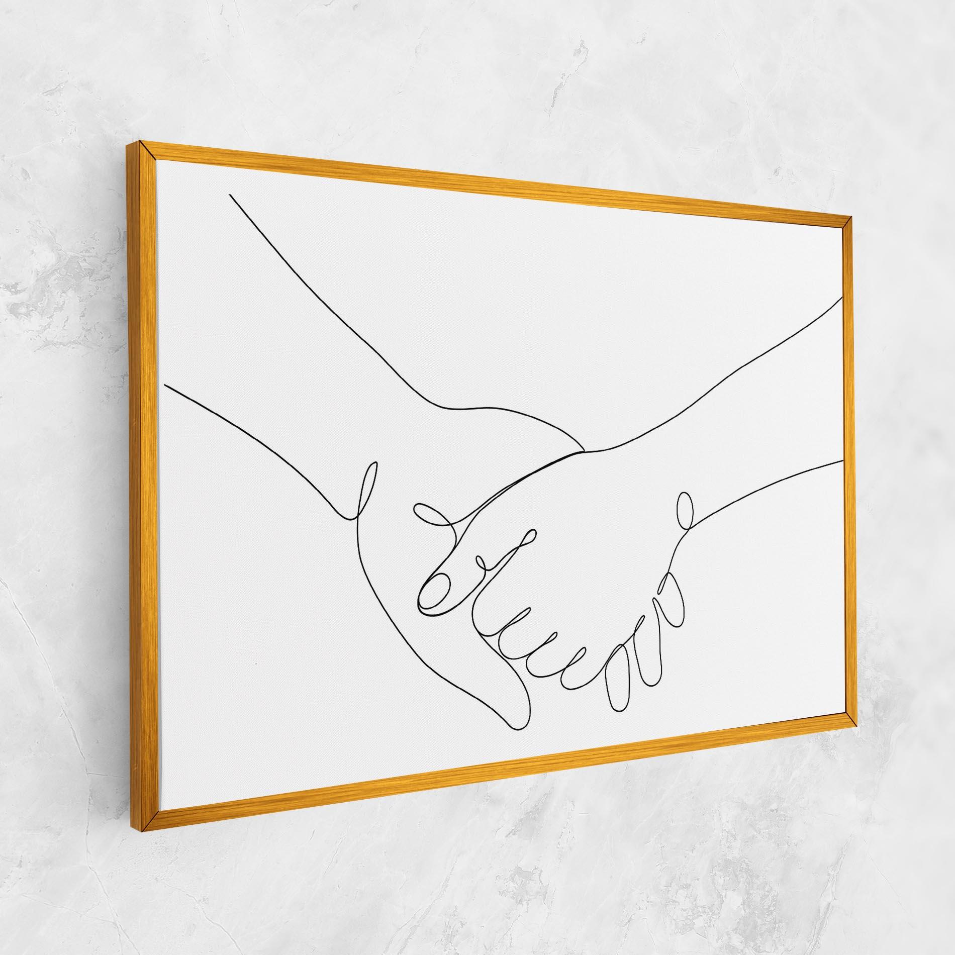 Leinwandbild Minimalistic Hands mockup 1