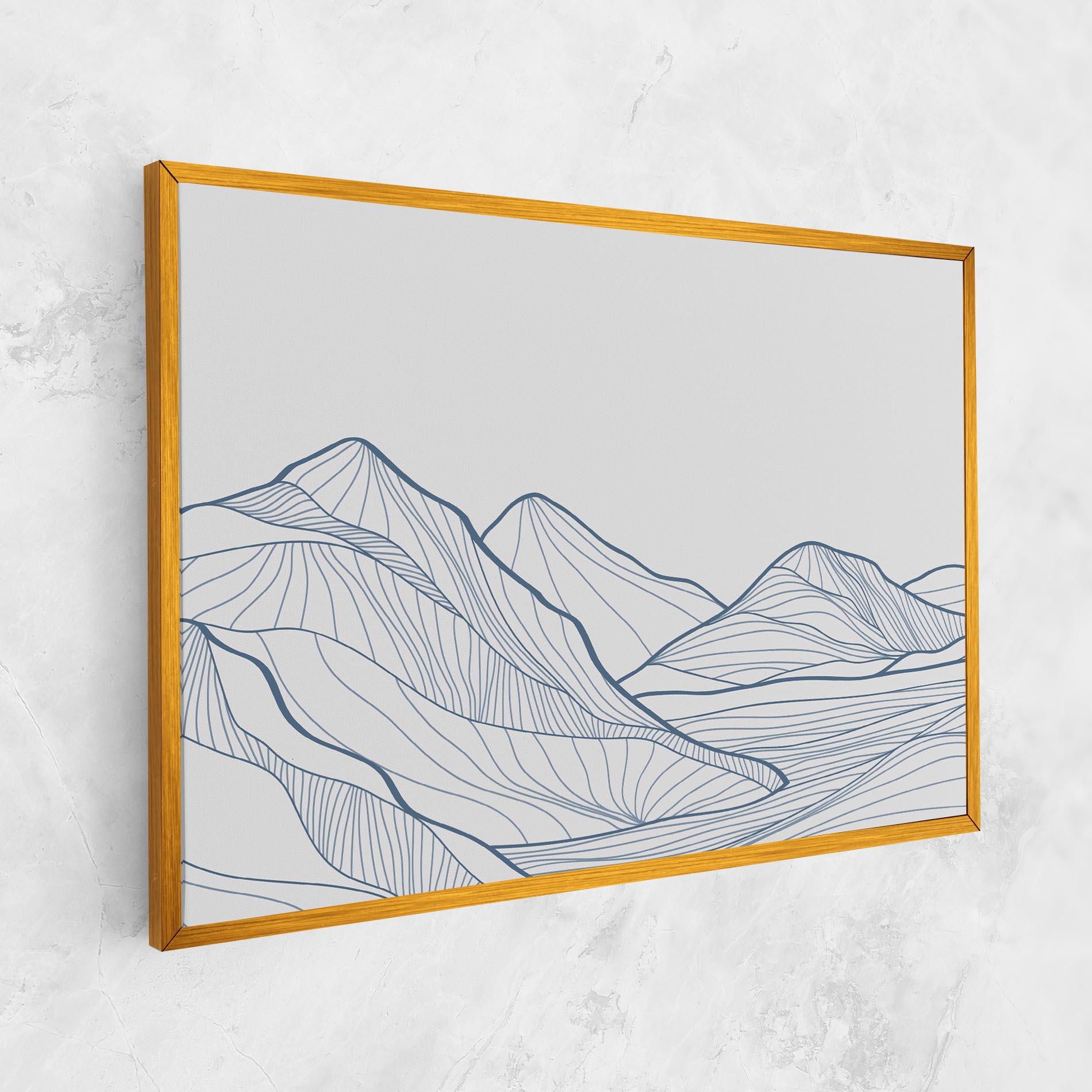 Leinwandbild Mountain Blue Line mockup 1