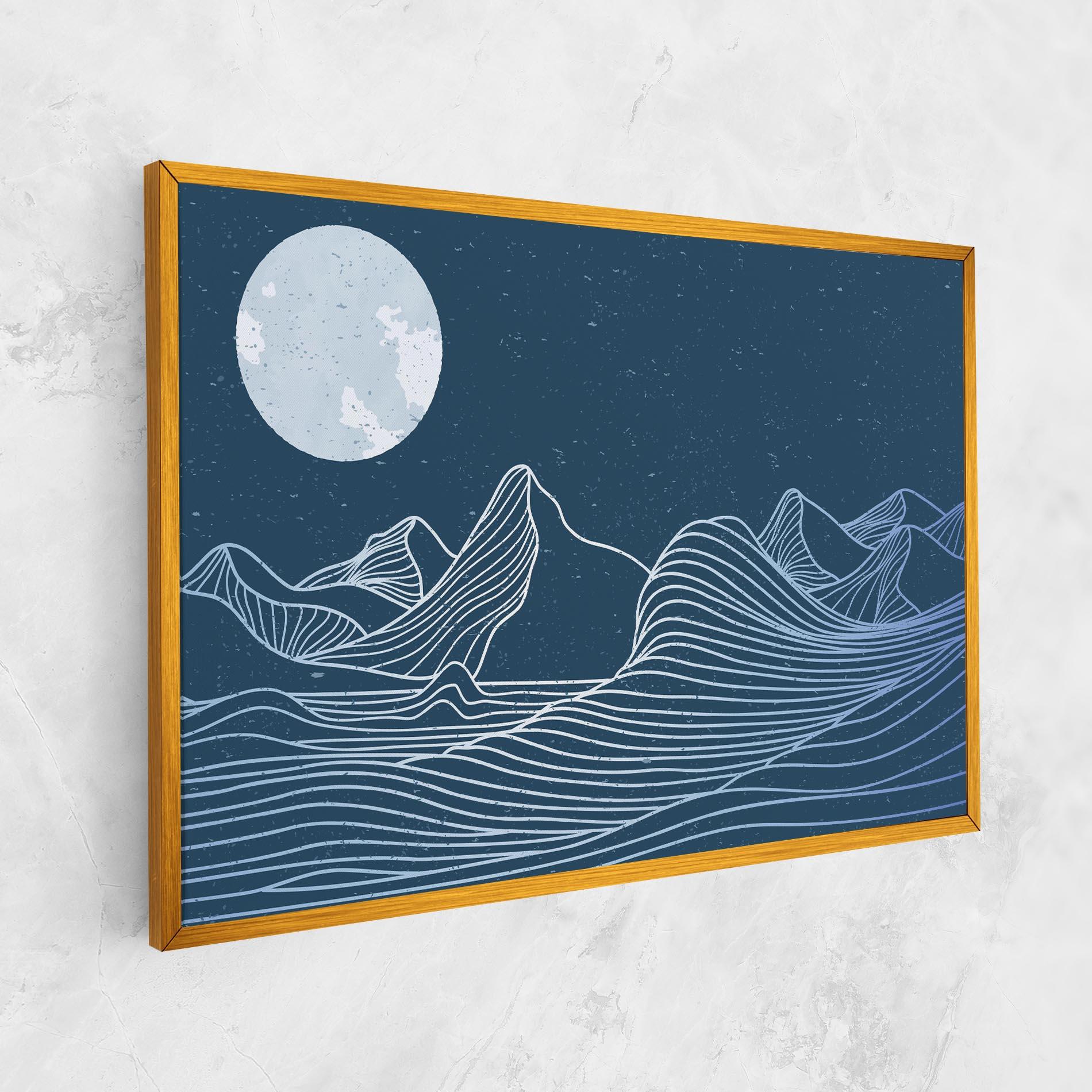 Leinwandbild Ocean Blue Wave mockup 1