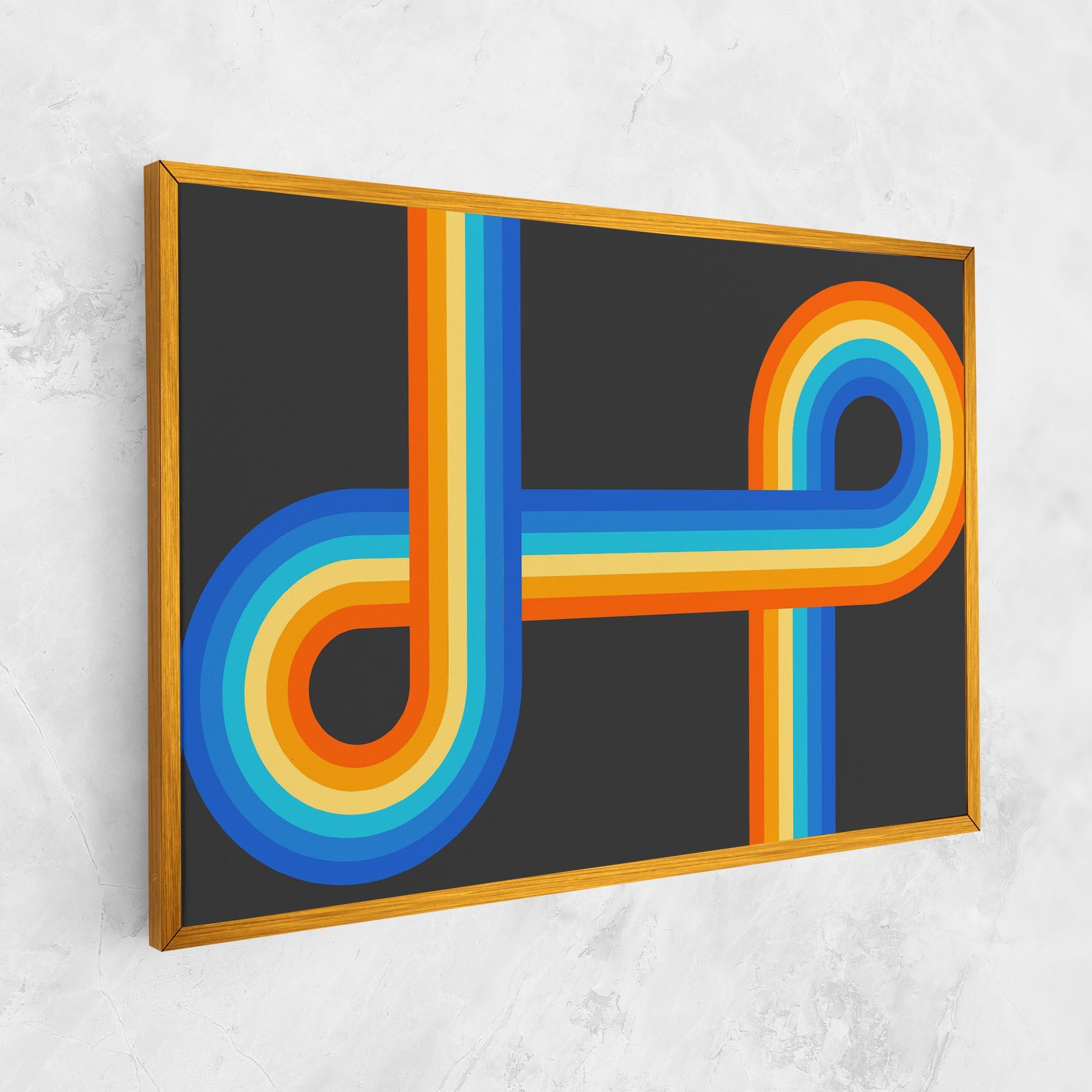 Leinwandbild Vintage Ranbow mockup 1