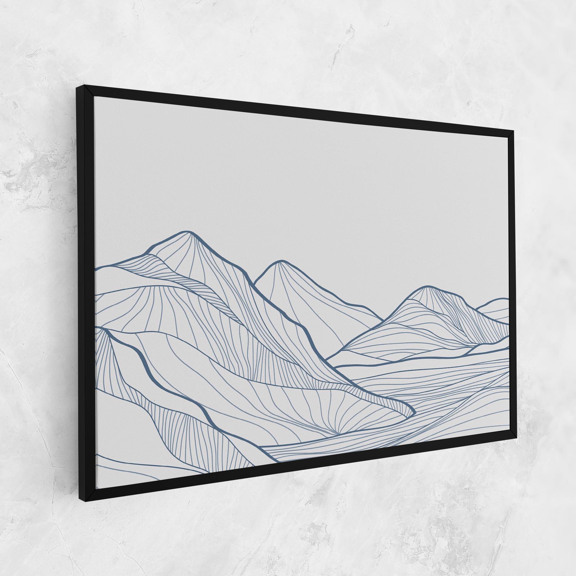 Leinwandbild Mountain Blue Line mockup 1