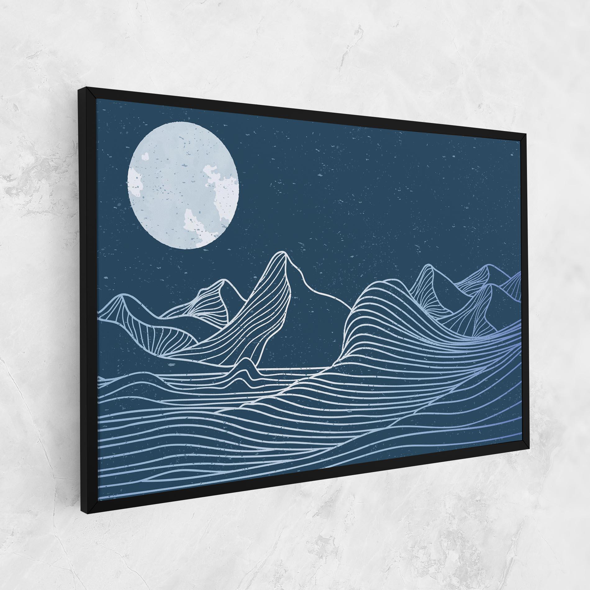 Leinwandbild Ocean Blue Wave mockup 1