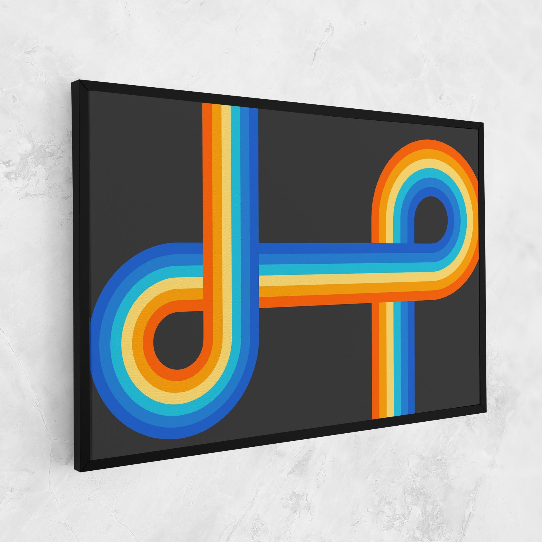 Leinwandbild Vintage Ranbow mockup 1