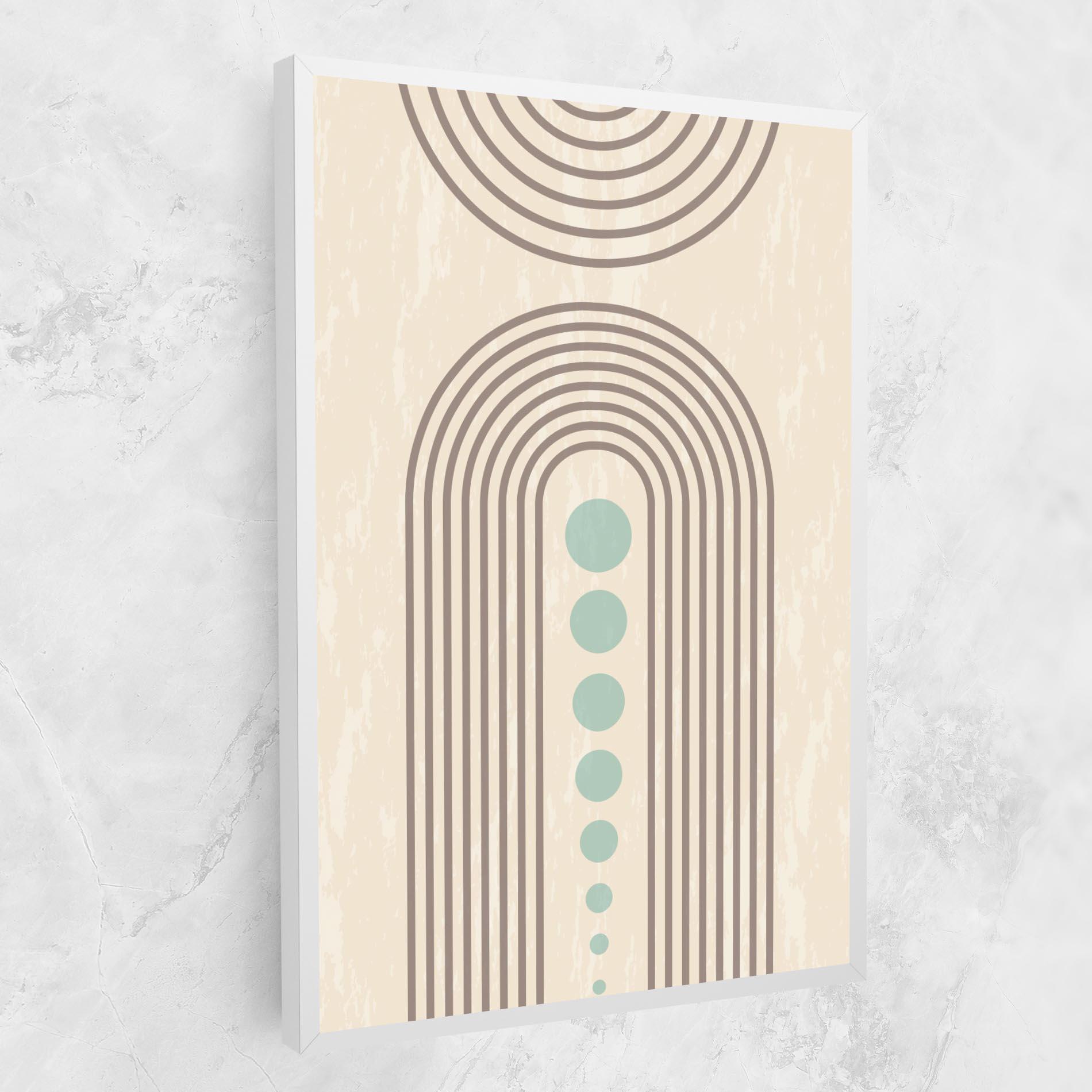 Leinwandbild Cream Blue Circles mockup 1