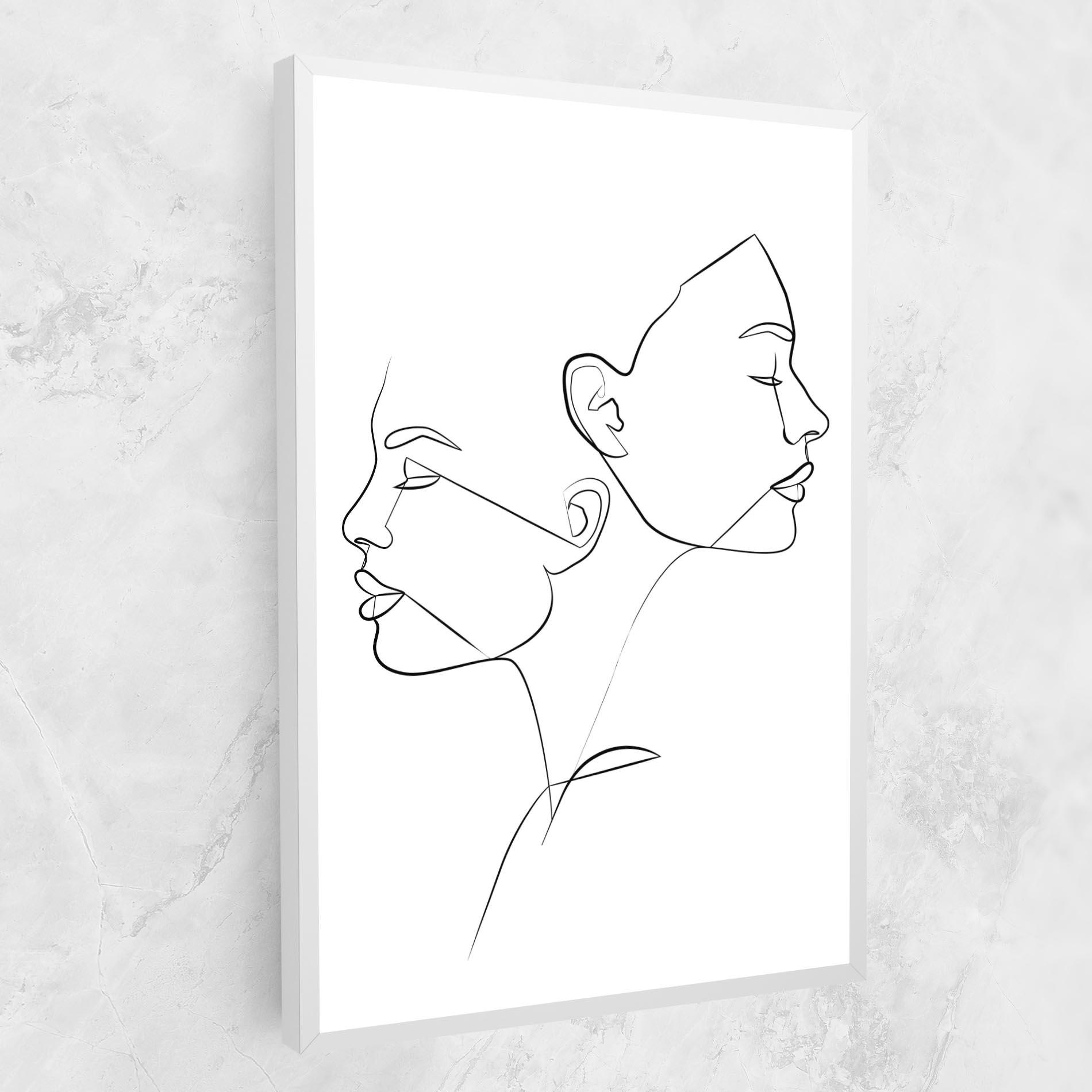 Leinwandbild Female Black Line mockup 1