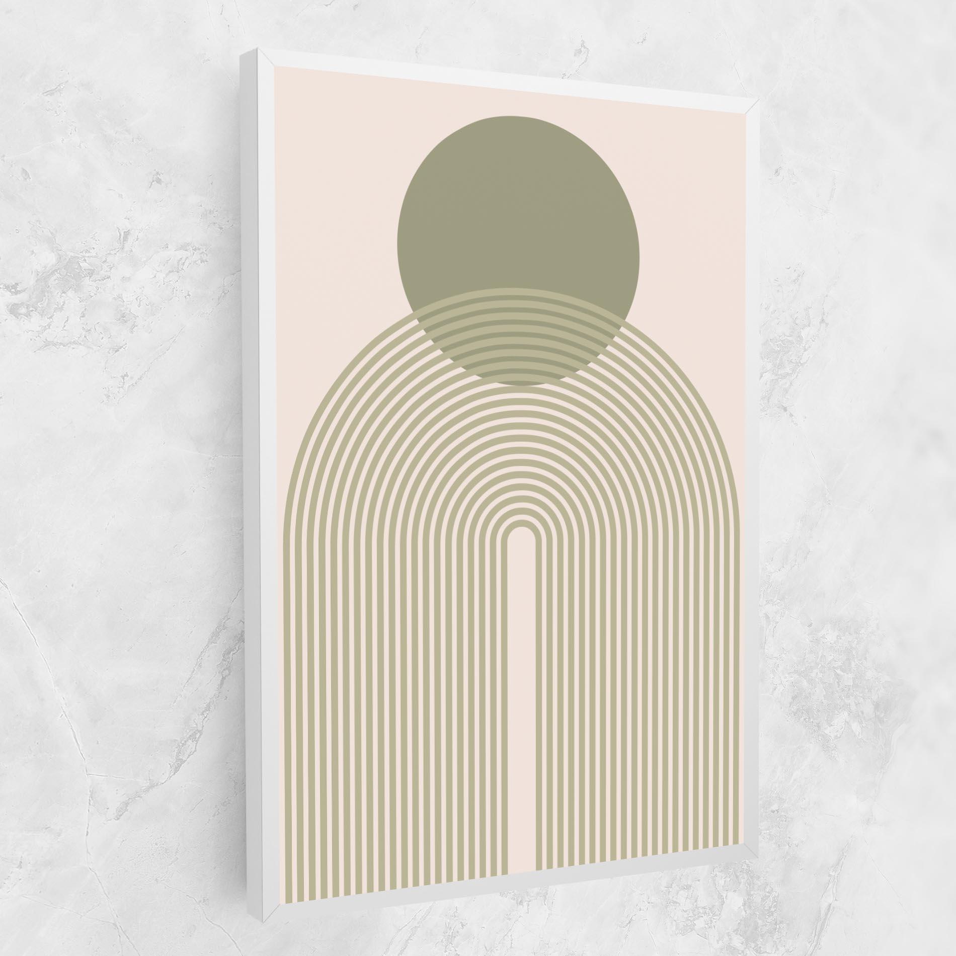 Leinwandbild Green Circle Lines mockup 1