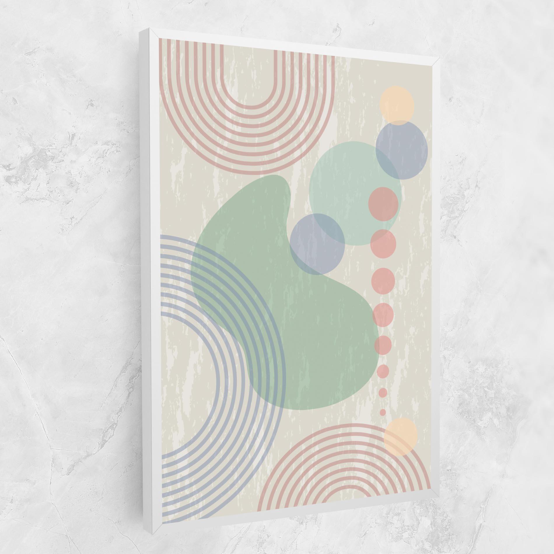 Leinwandbild Green Pink Shapes mockup 1