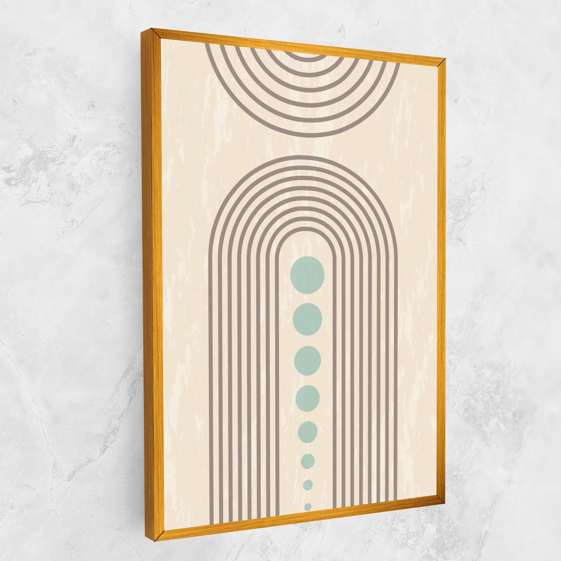 Cream Blue Circles mockup 1