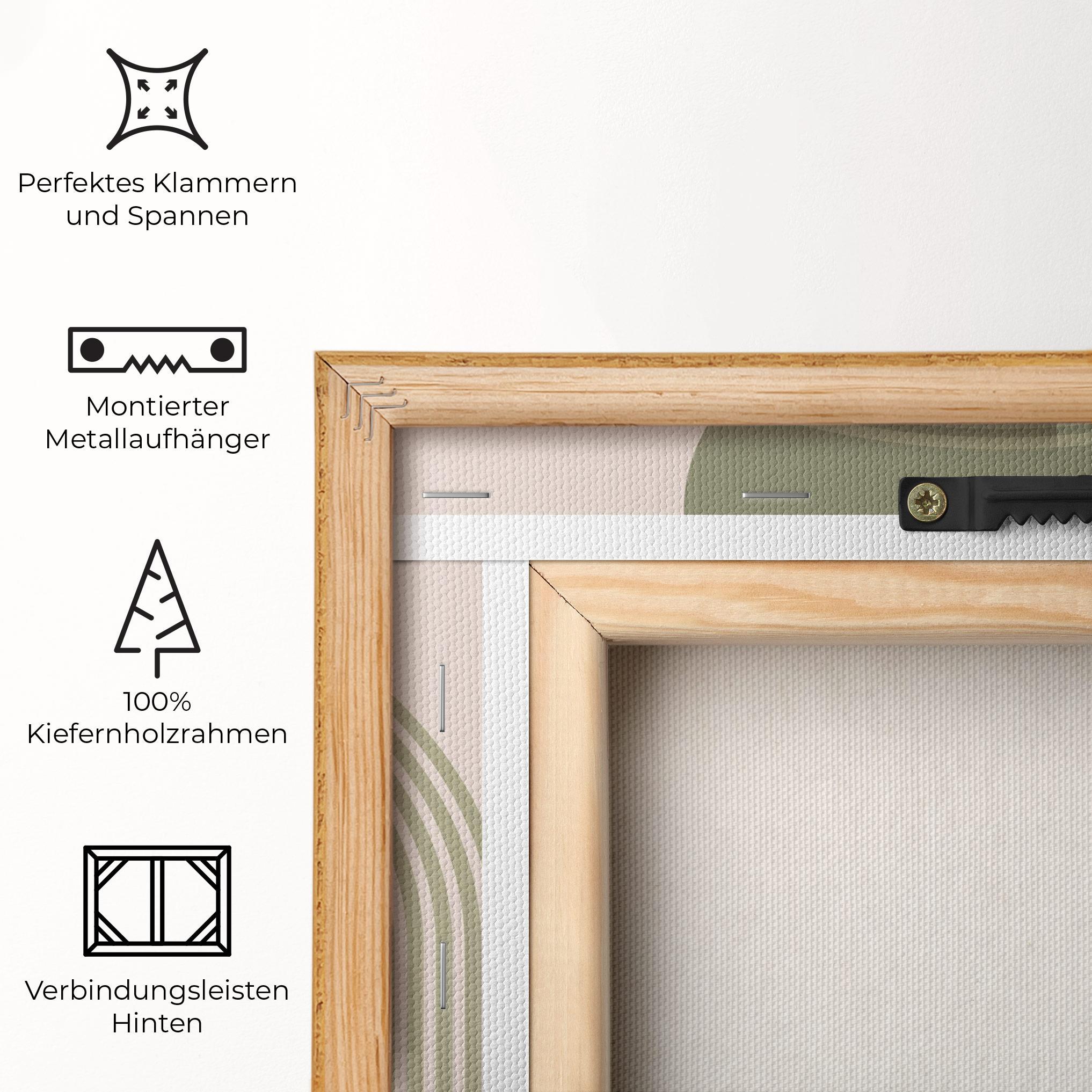 Leinwandbild Green Circle Lines mockup 5