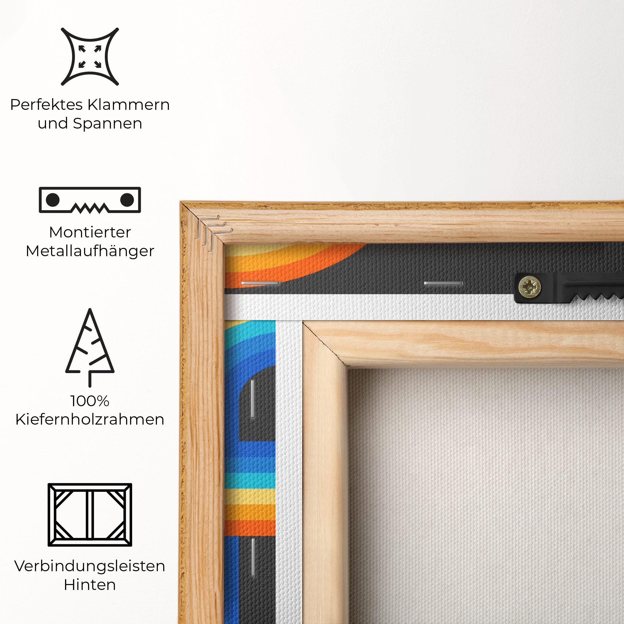 Leinwandbild Vintage Ranbow mockup 5