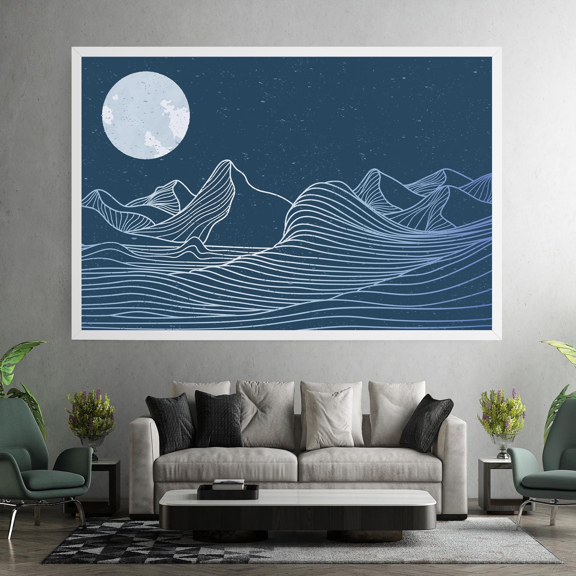 Leinwandbild Ocean Blue Wave mockup 7