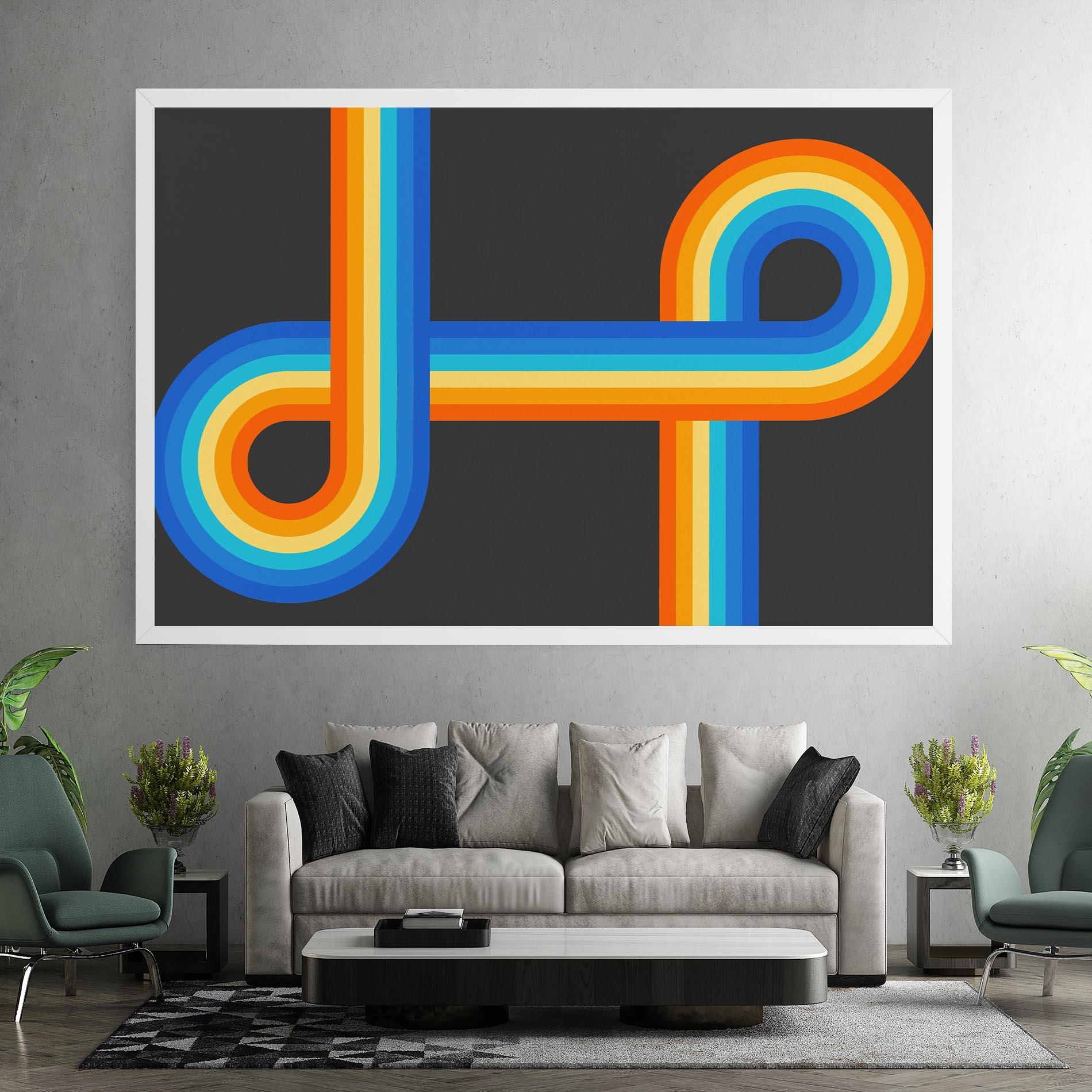 Leinwandbild Vintage Ranbow mockup 7