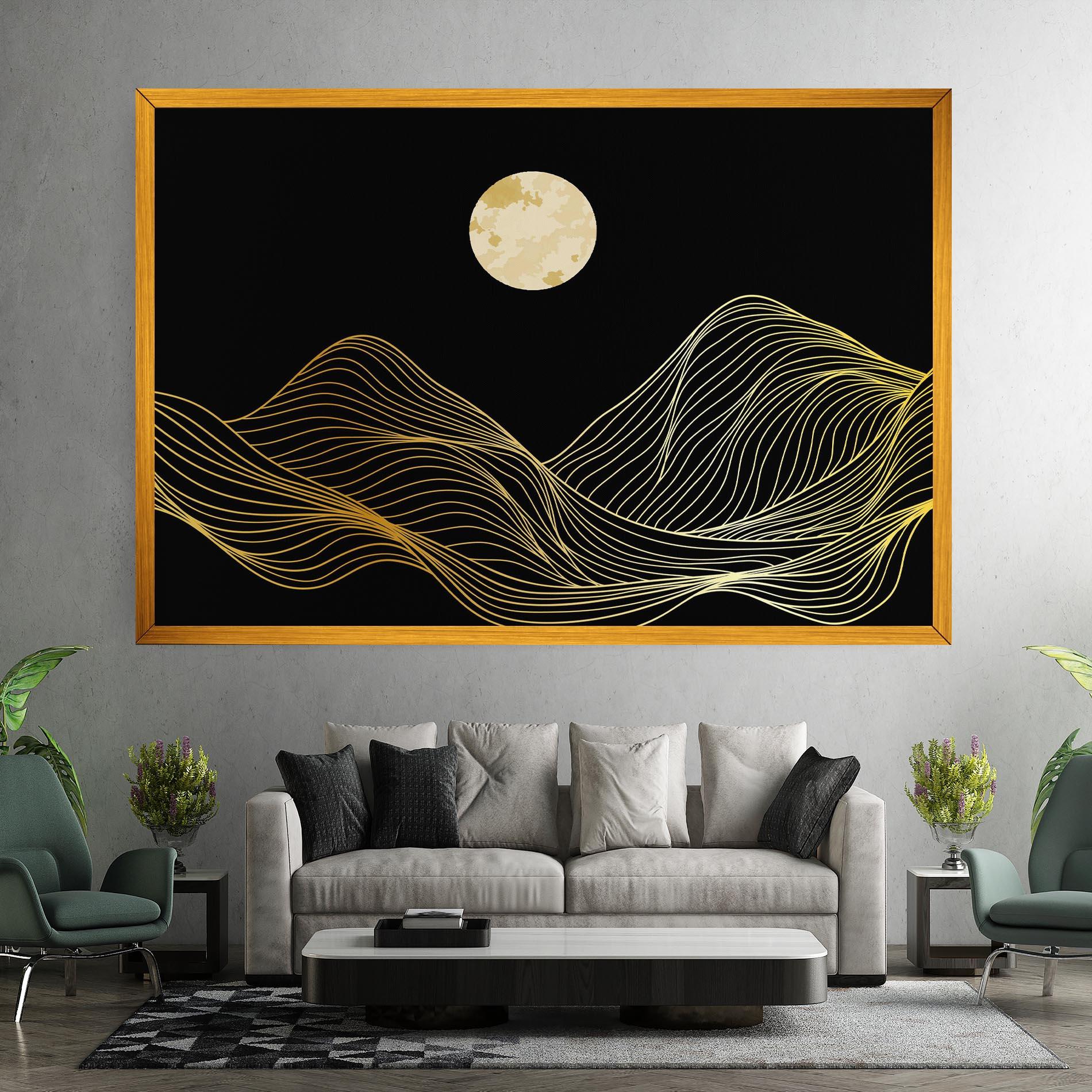 Leinwandbild Golden Moon mockup 7