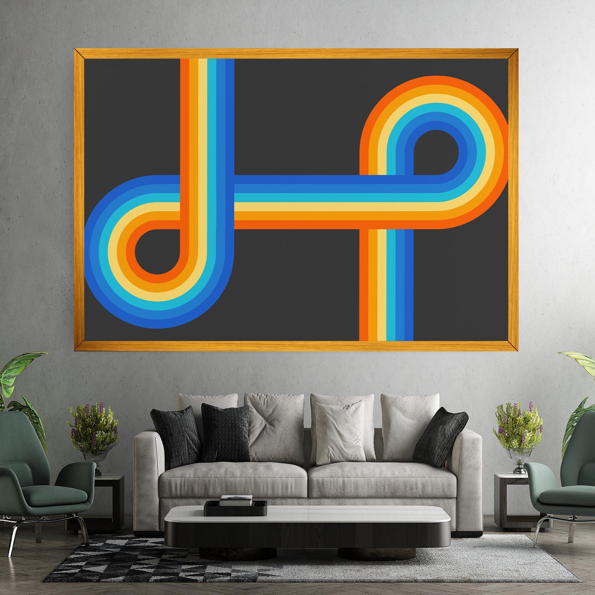 Leinwandbild Vintage Ranbow mockup 7