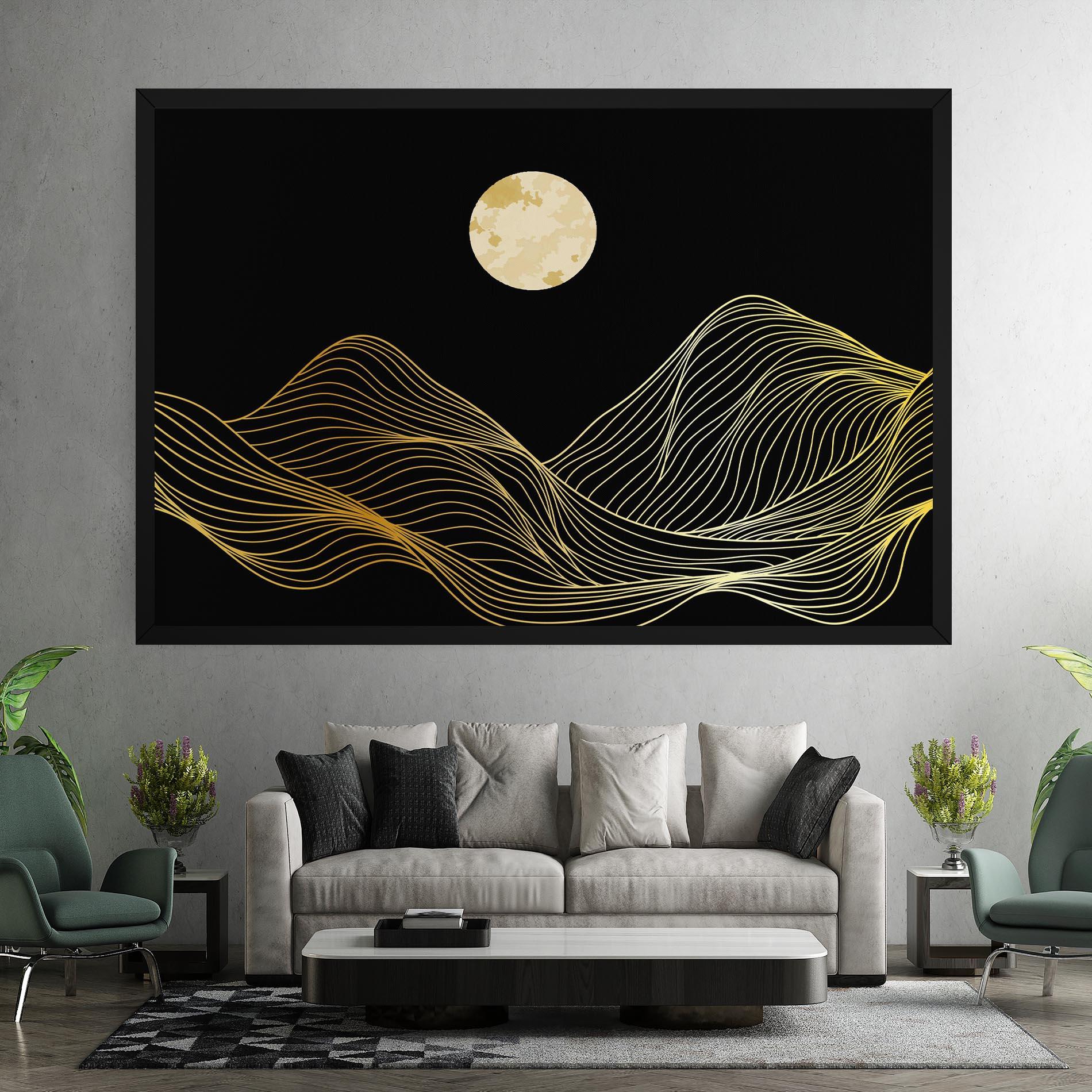 Leinwandbild Golden Moon mockup 7
