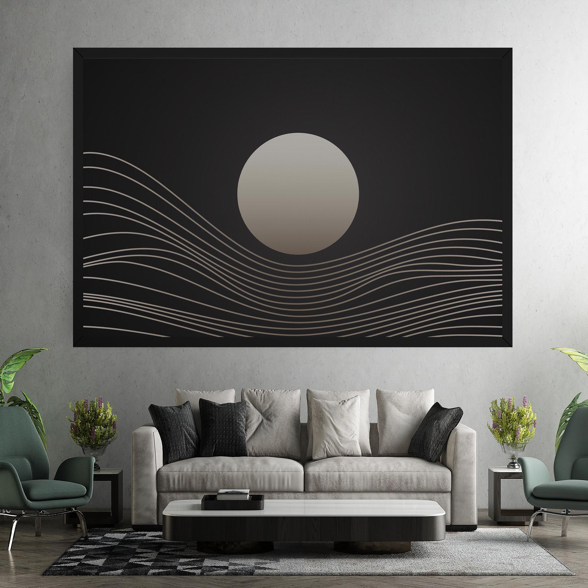 Leinwandbild Grey Moon mockup 7