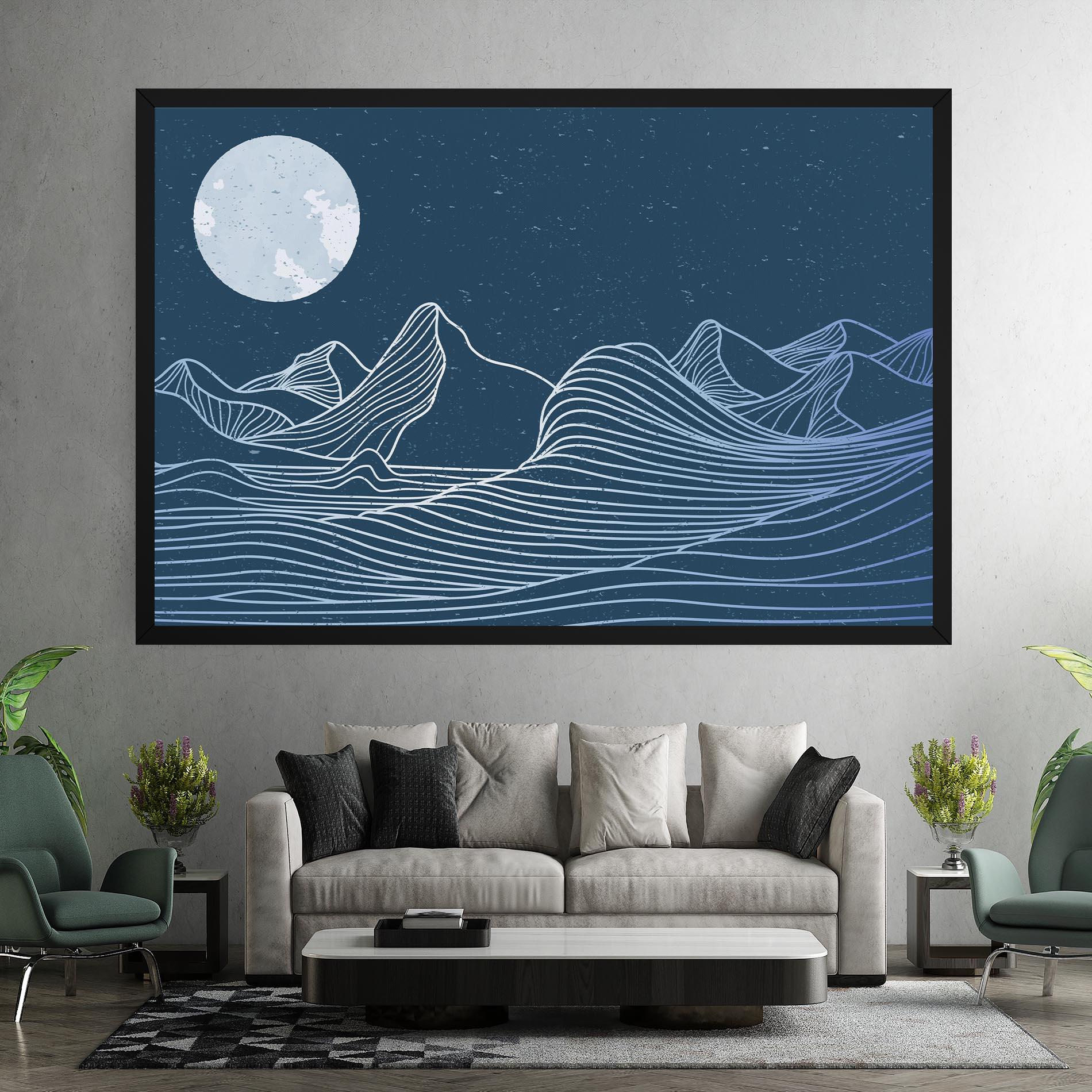 Leinwandbild Ocean Blue Wave mockup 7