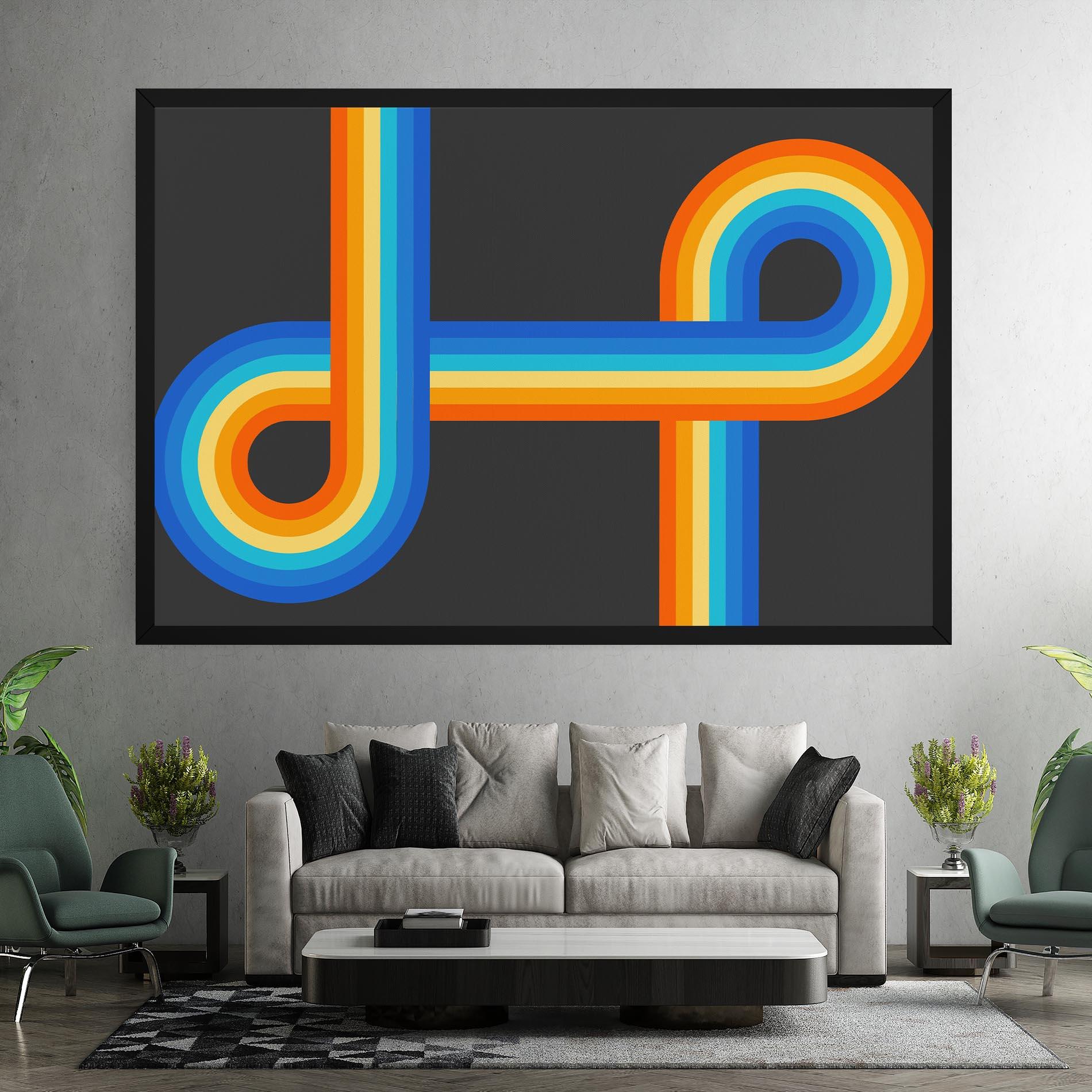 Leinwandbild Vintage Ranbow mockup 7