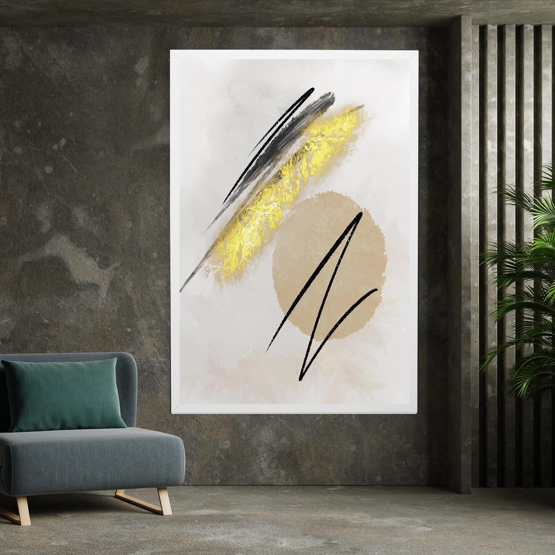 Leinwandbild Gold Brush mockup 7