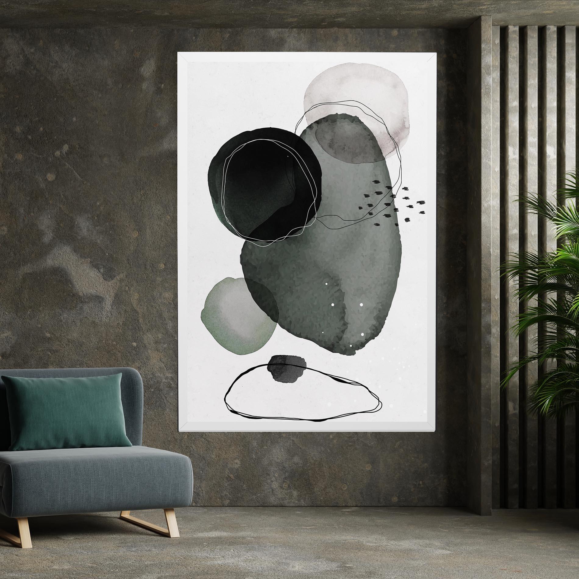 Leinwandbild Green Watercolor mockup 7