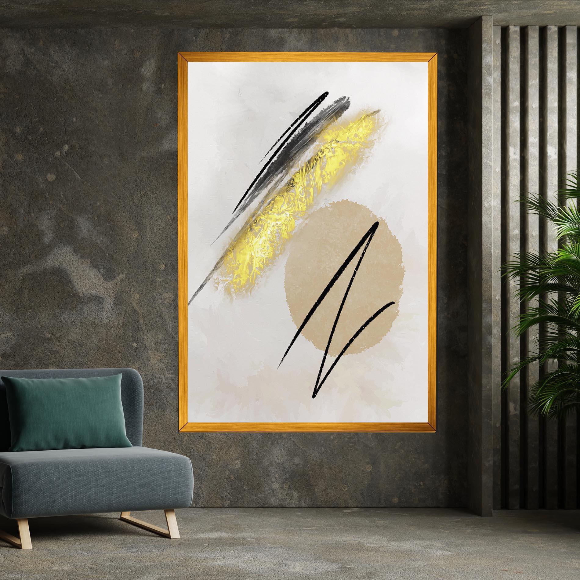 Leinwandbild Gold Brush mockup 7