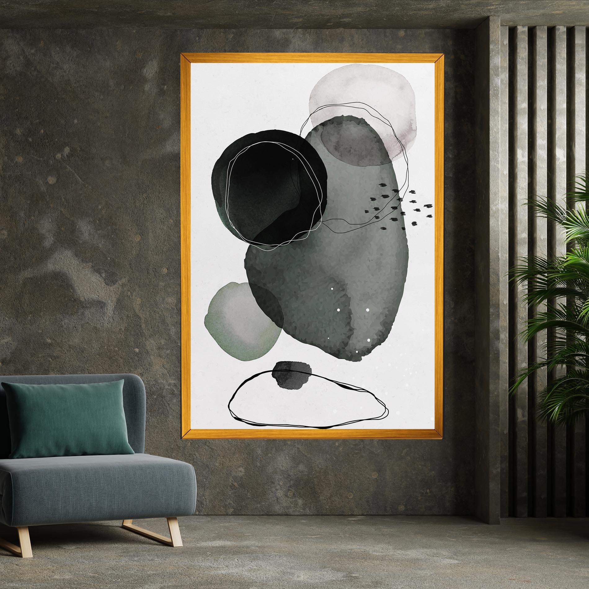 Leinwandbild Green Watercolor mockup 7