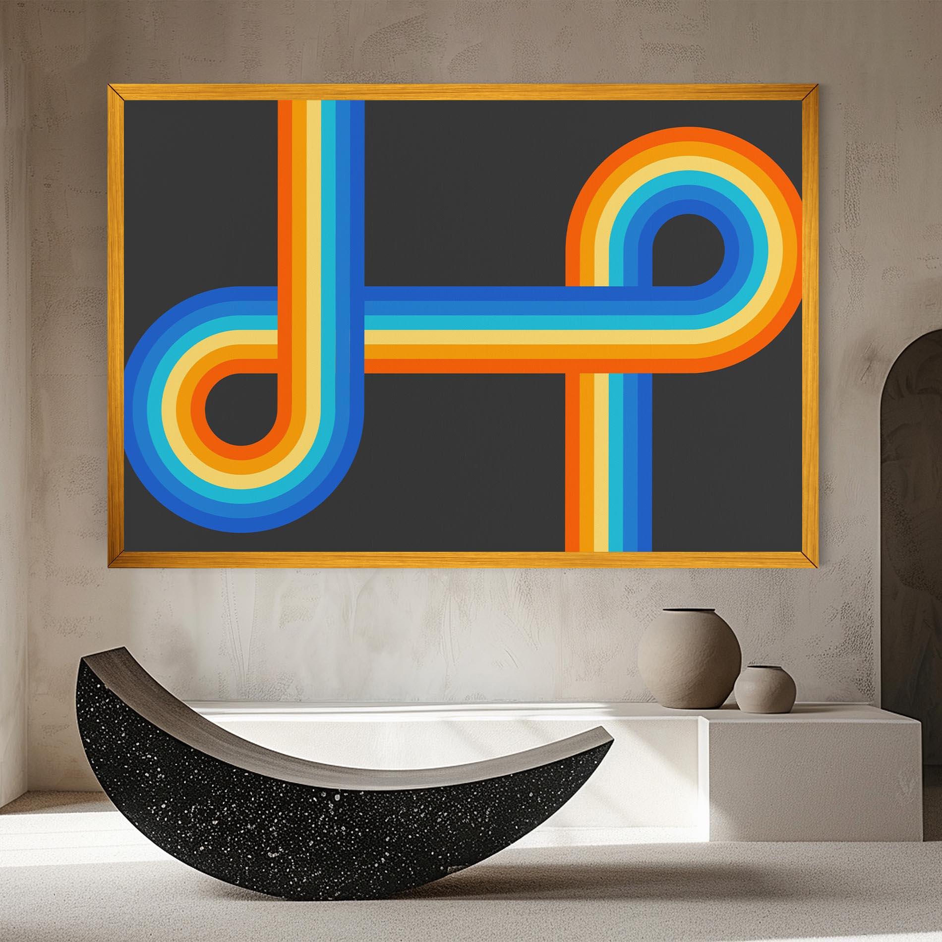 Leinwandbild Vintage Ranbow mockup 8