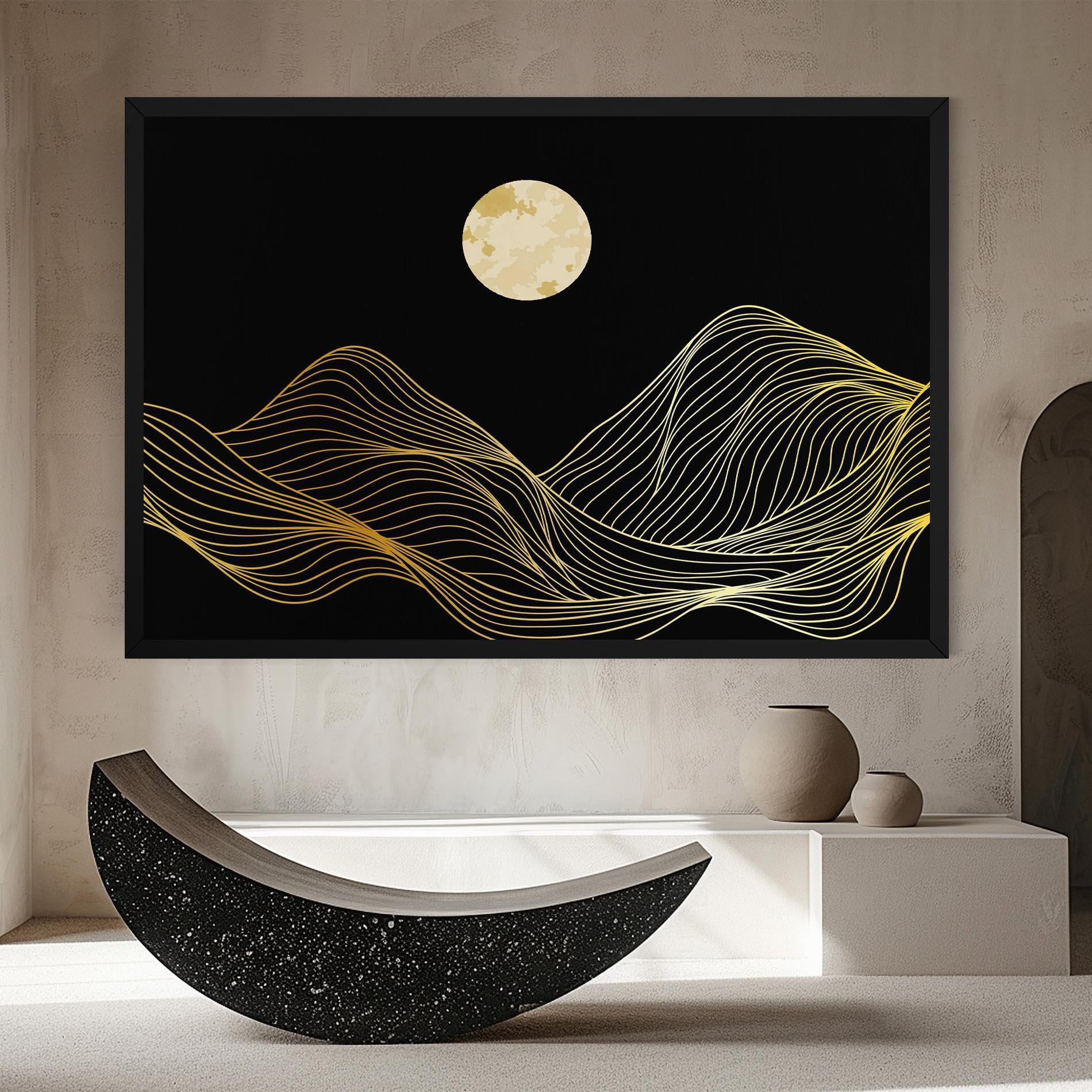 Leinwandbild Golden Moon mockup 8