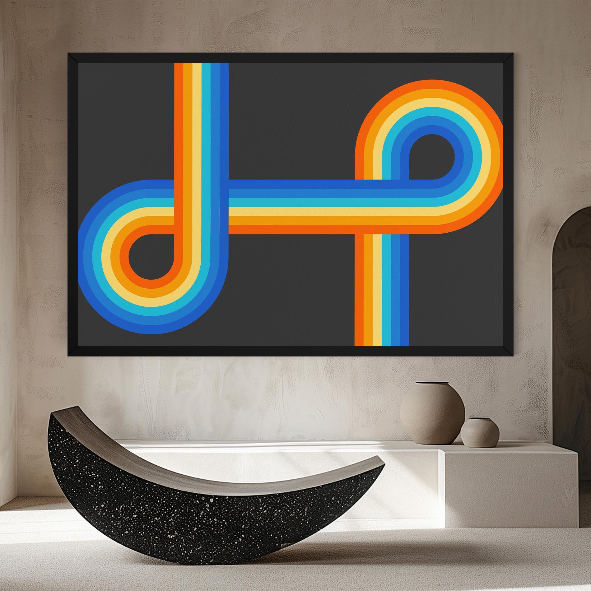 Leinwandbild Vintage Ranbow mockup 8