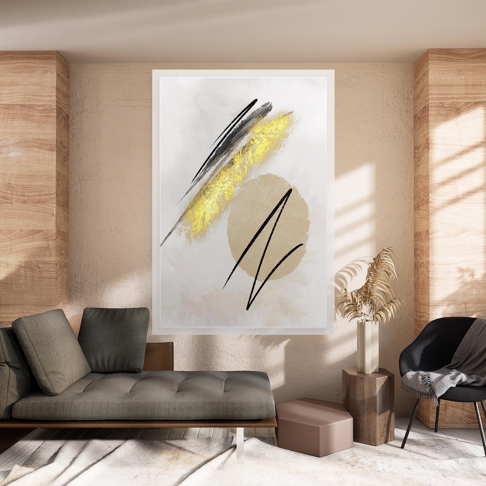 Leinwandbild Gold Brush mockup 8