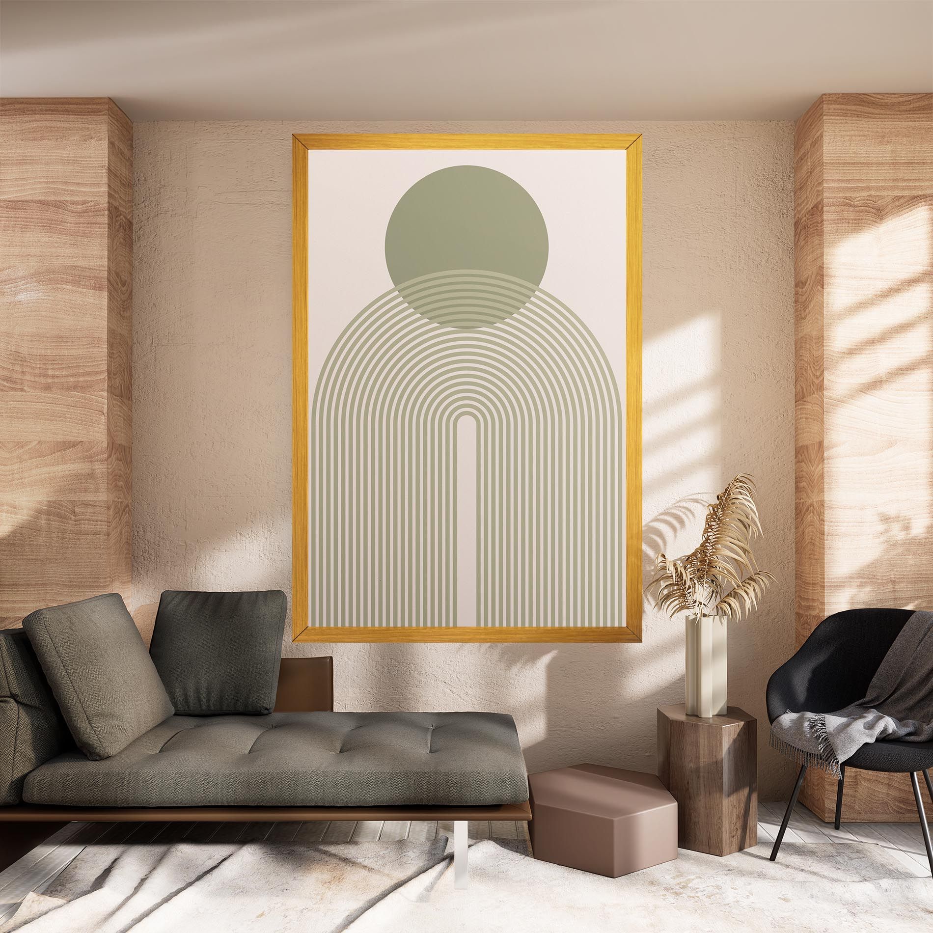 Green Circle Lines mockup 8