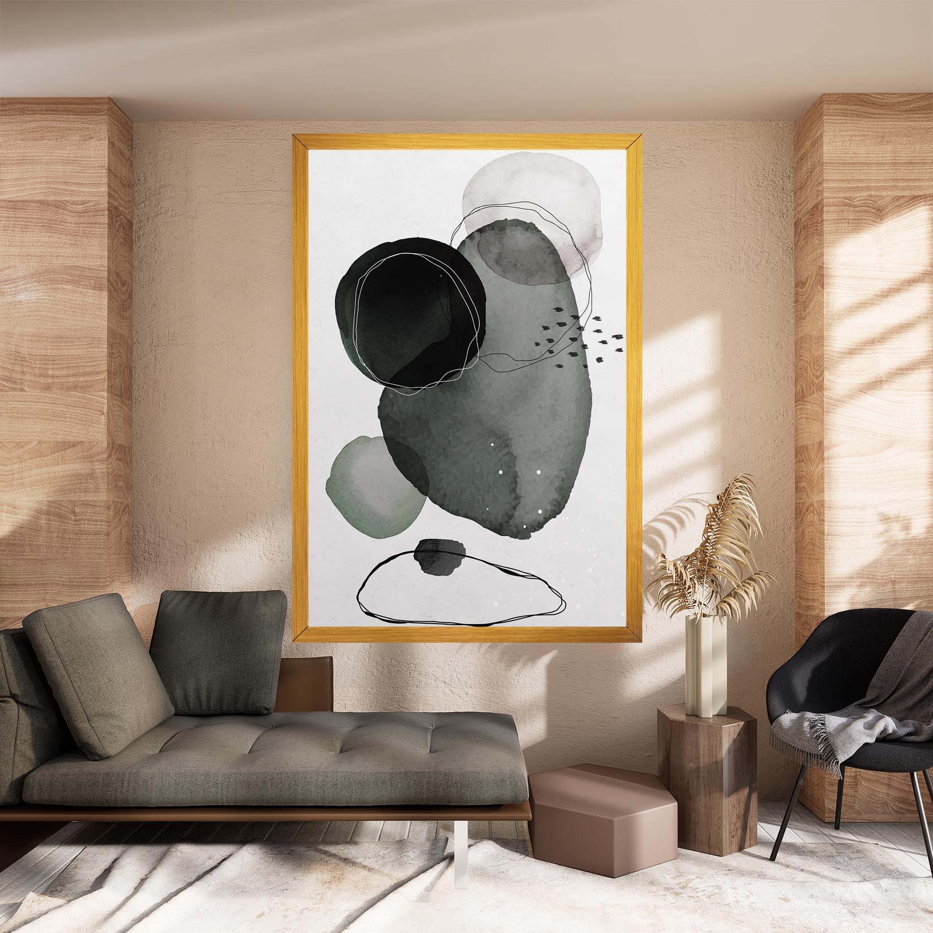 Leinwandbild Green Watercolor mockup 8